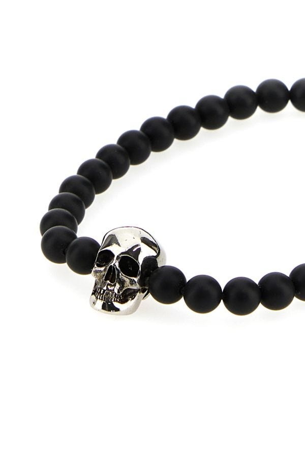 ALEXANDER MCQUEEN Black Beads Skull Bracelet - 2