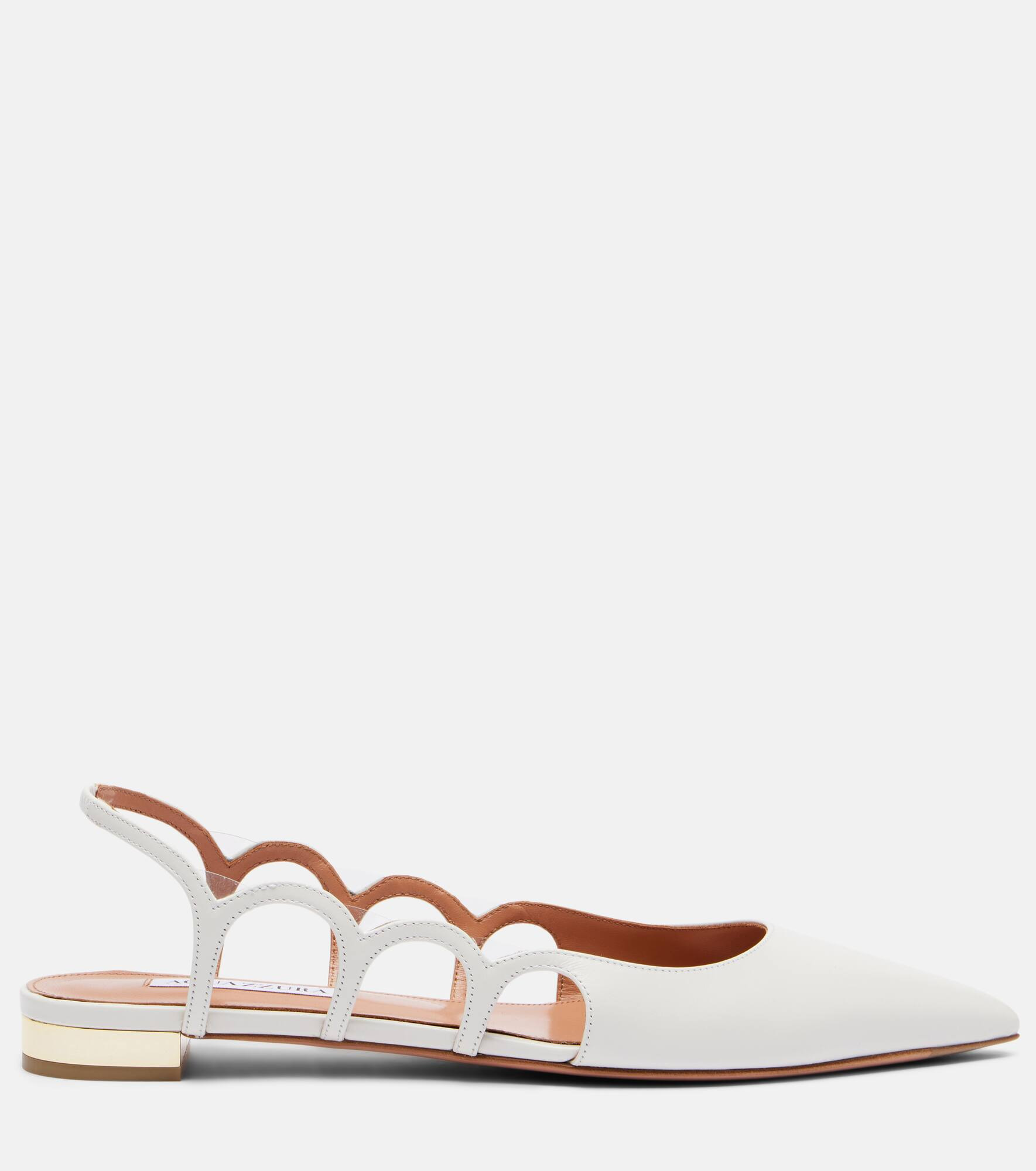 Endless Love leather slingback flats - 4