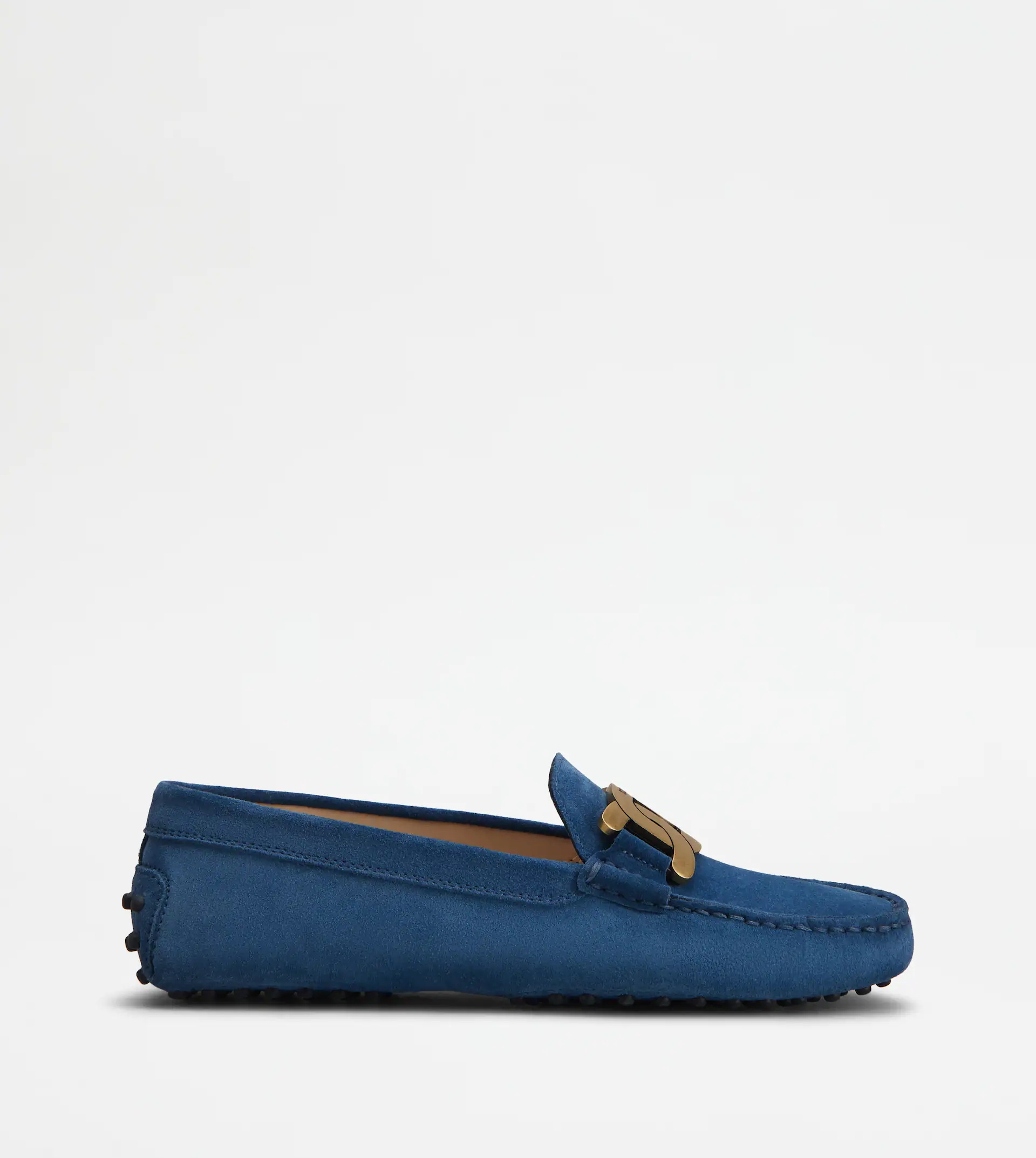 KATE GOMMINO DRIVING SHOES IN SUEDE - BLUE - 1