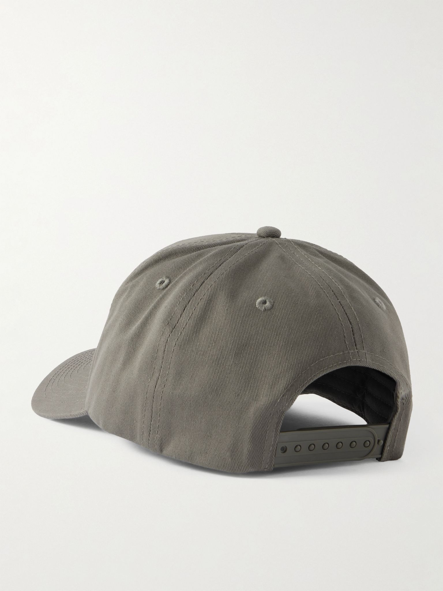 Star Appliquéd Embroidered Cotton-Twill Baseball Cap Green - 3