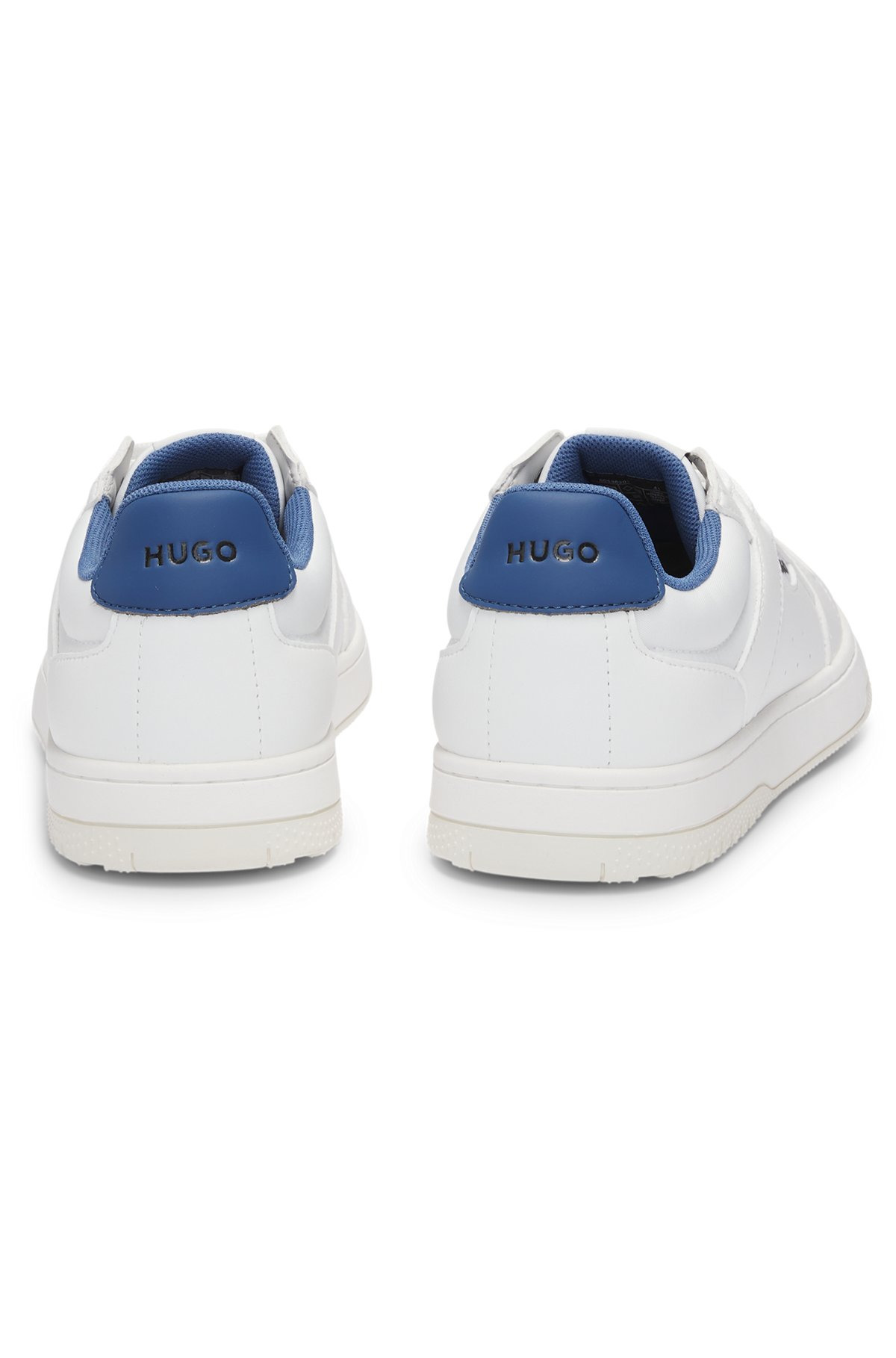 FAUX-LEATHER LACE-UP TRAINERS WITH LOGO DETAILS - 5