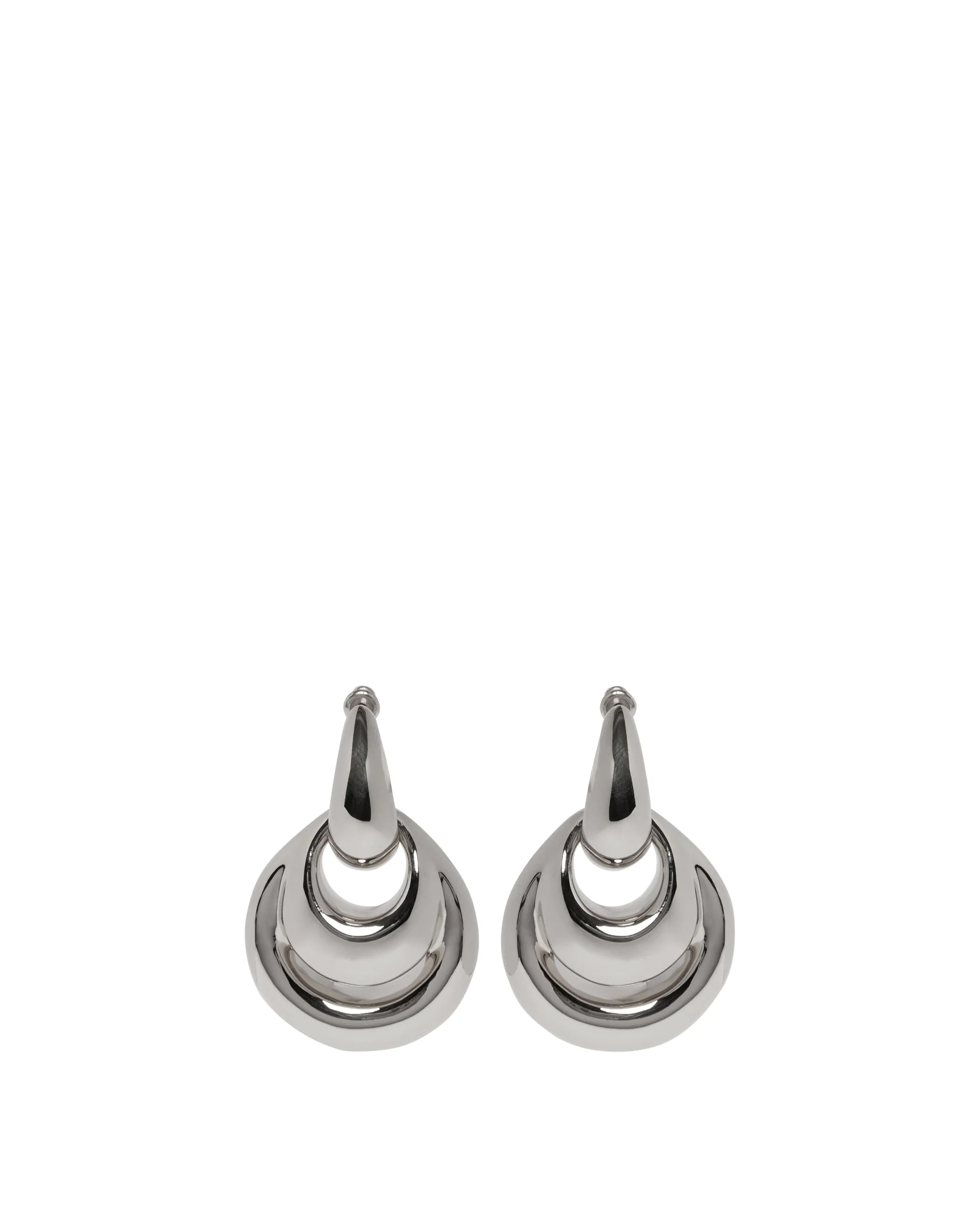 Silver Blow Up Drop Earrings - 1