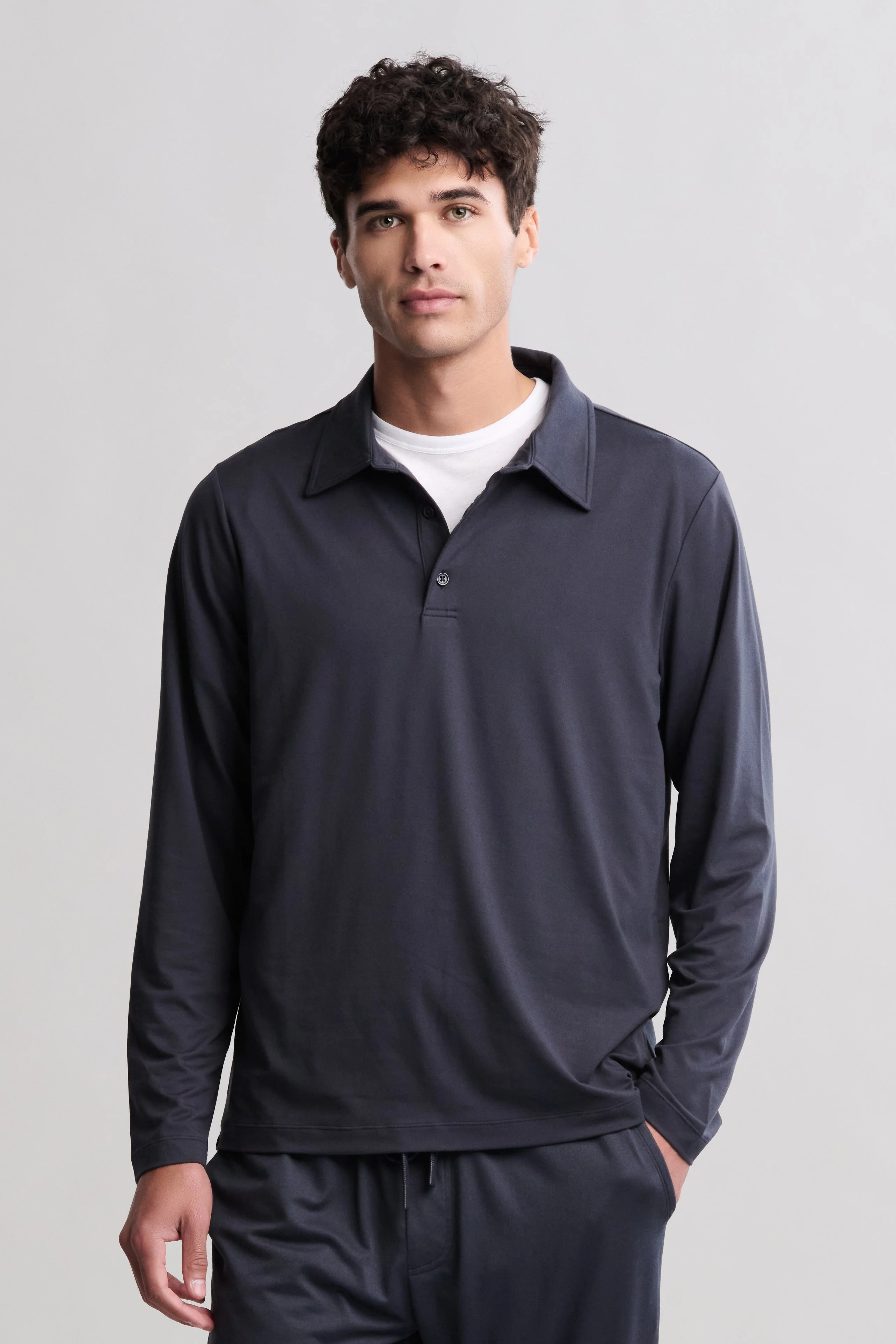 Malibu Collection® Butterchic LS Polo - 1