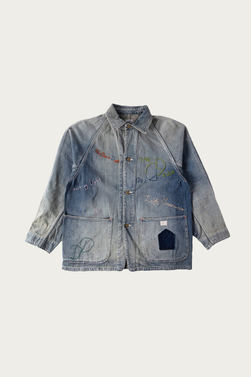 12oz Denim CACTUS Coverall (Memorial Embroidery Model) - Indigo 1