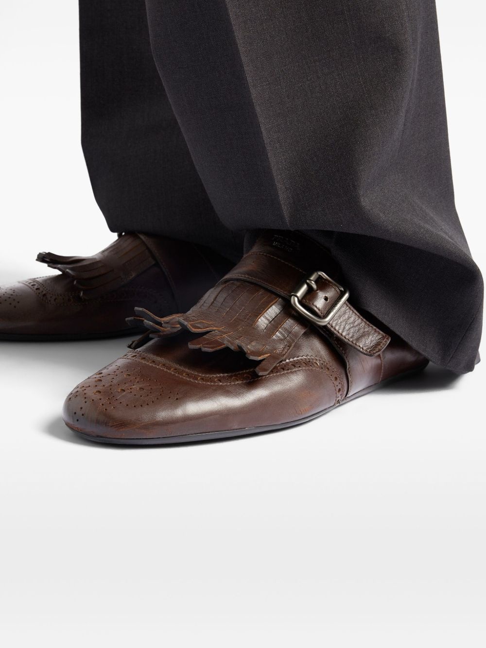 Shuffle fringe-detail mules - 6
