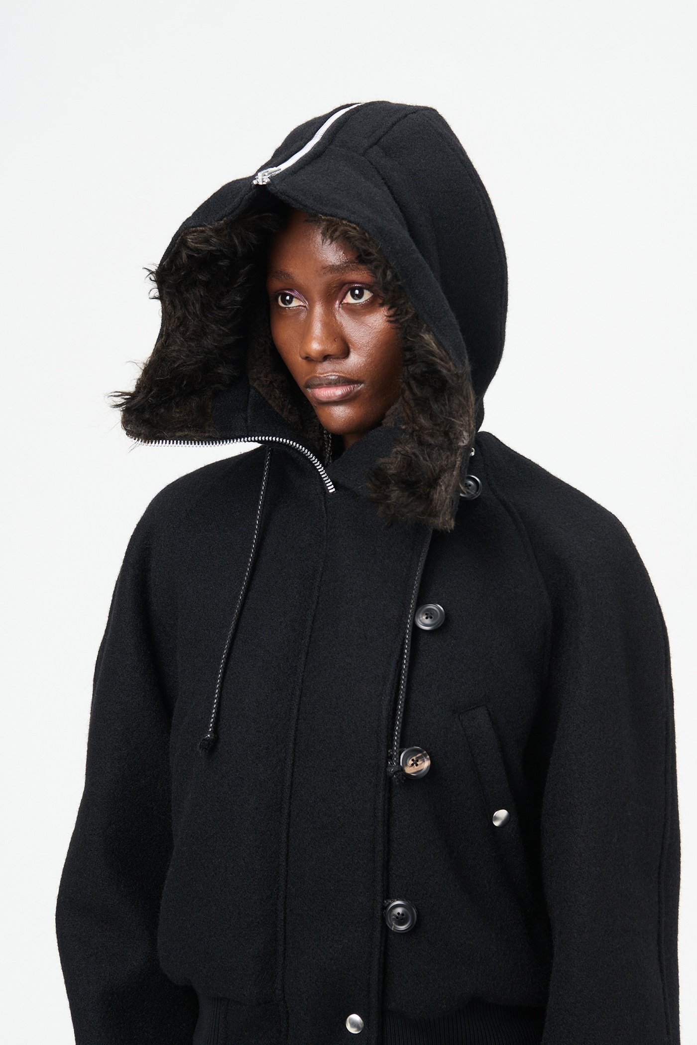 Force Jacket Classic Black Stamped Wool - 5