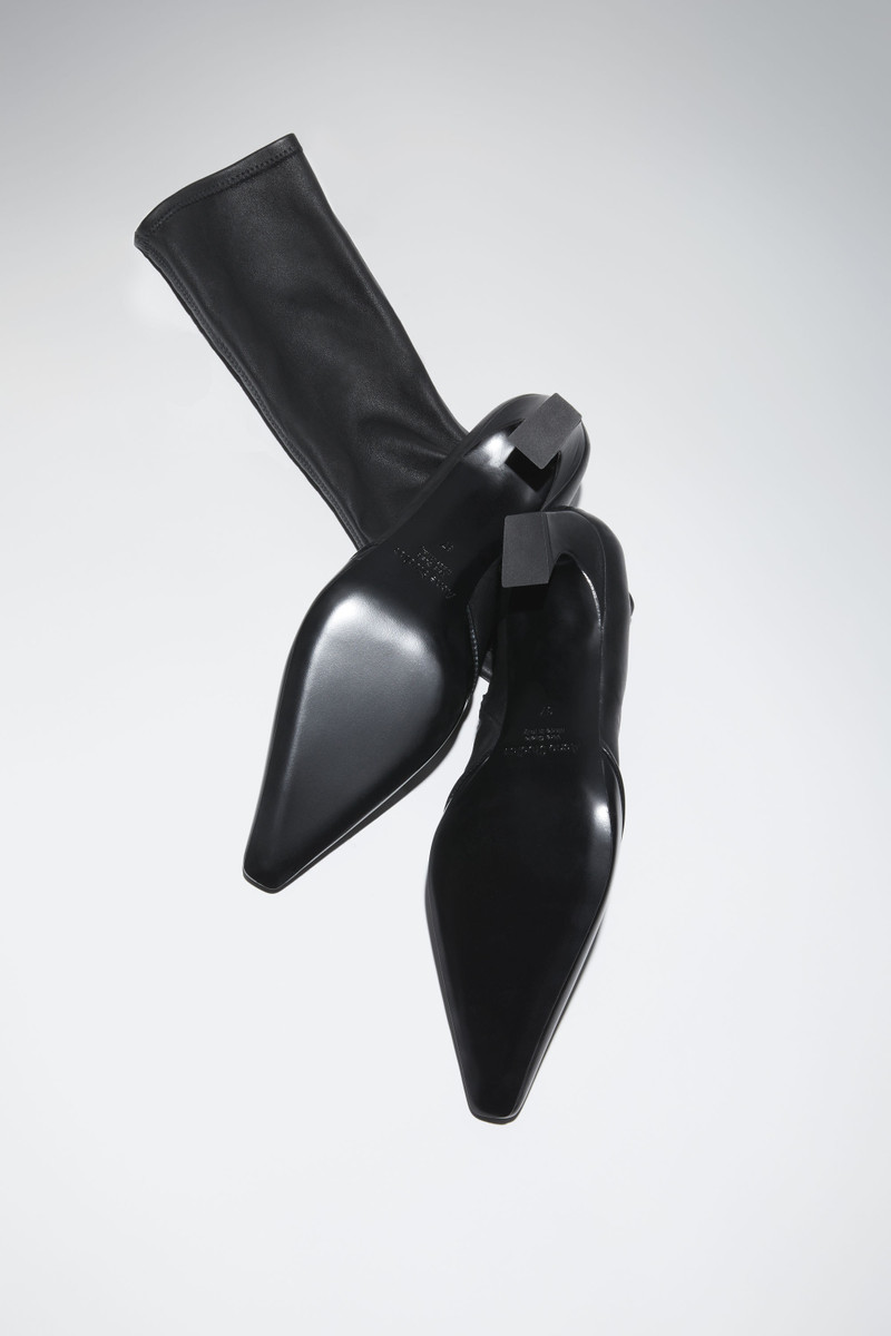 Leather heeled boots - Black 6