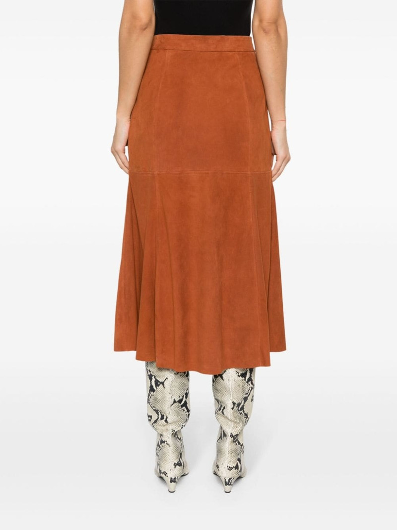 suede A-line midi skirt 4