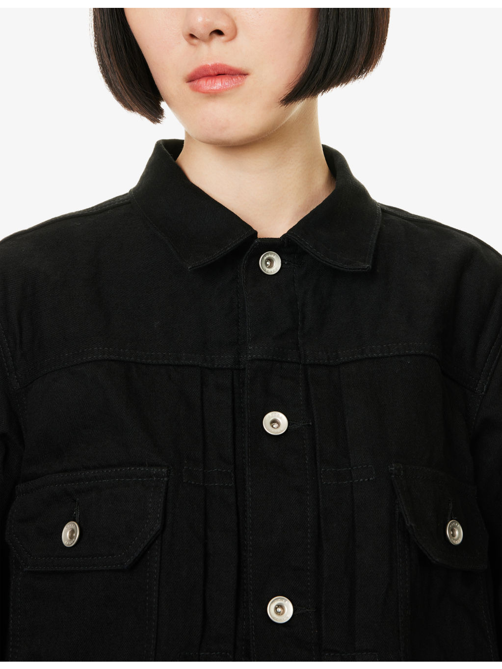 Cropped Panels Denim Jacket - 5