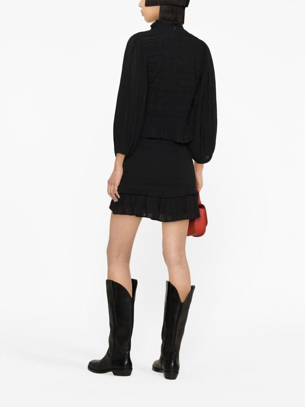 COTTON BLEND MINISKIRT - 2