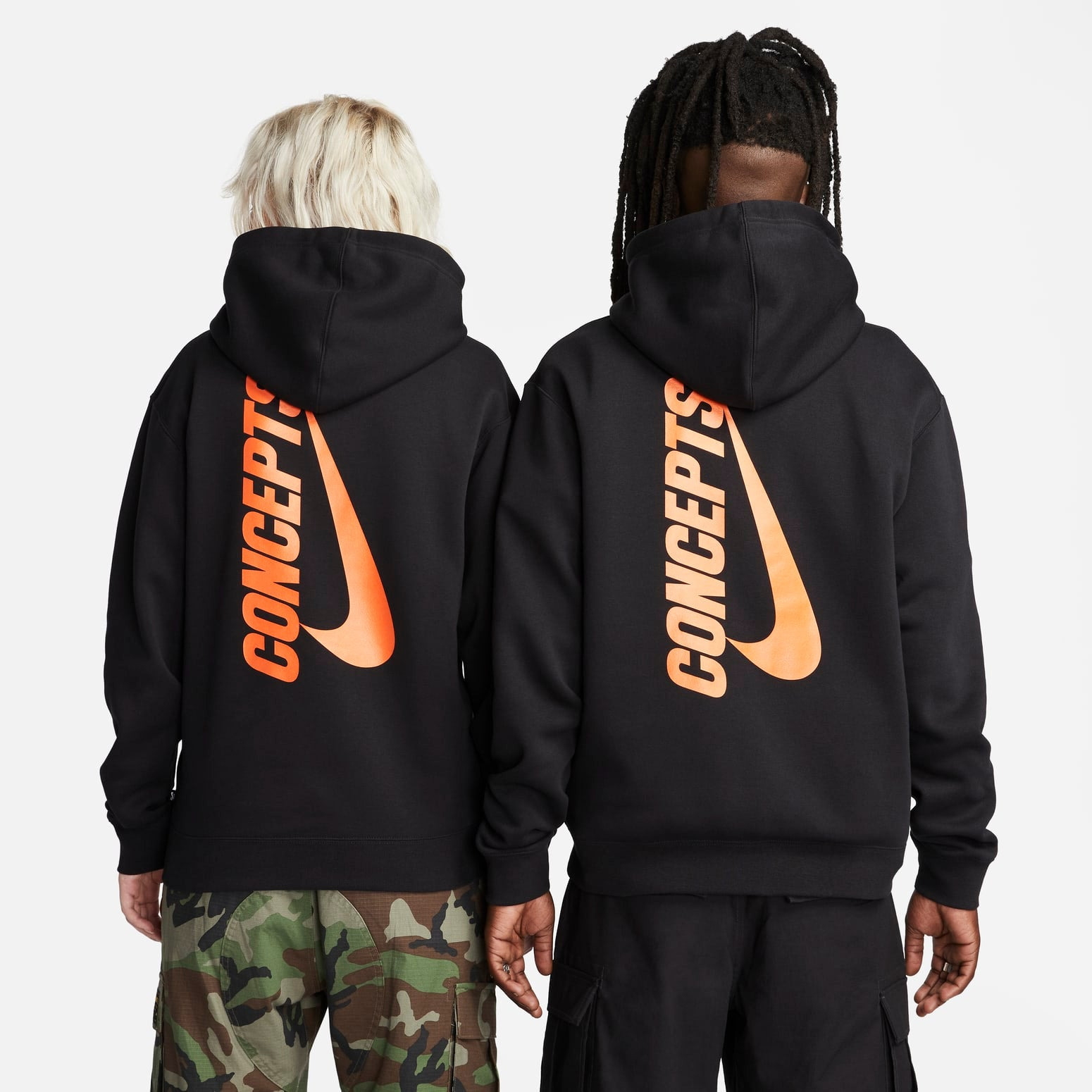 Nike SB x Concepts Fleece Hoodie 'Black Orange' DH2927-010 - 2