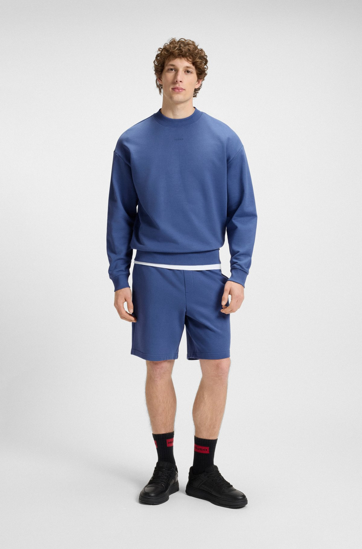 RELAXED-FIT SHORTS IN COTTON TERRY WITH LOGO PRINT - 4