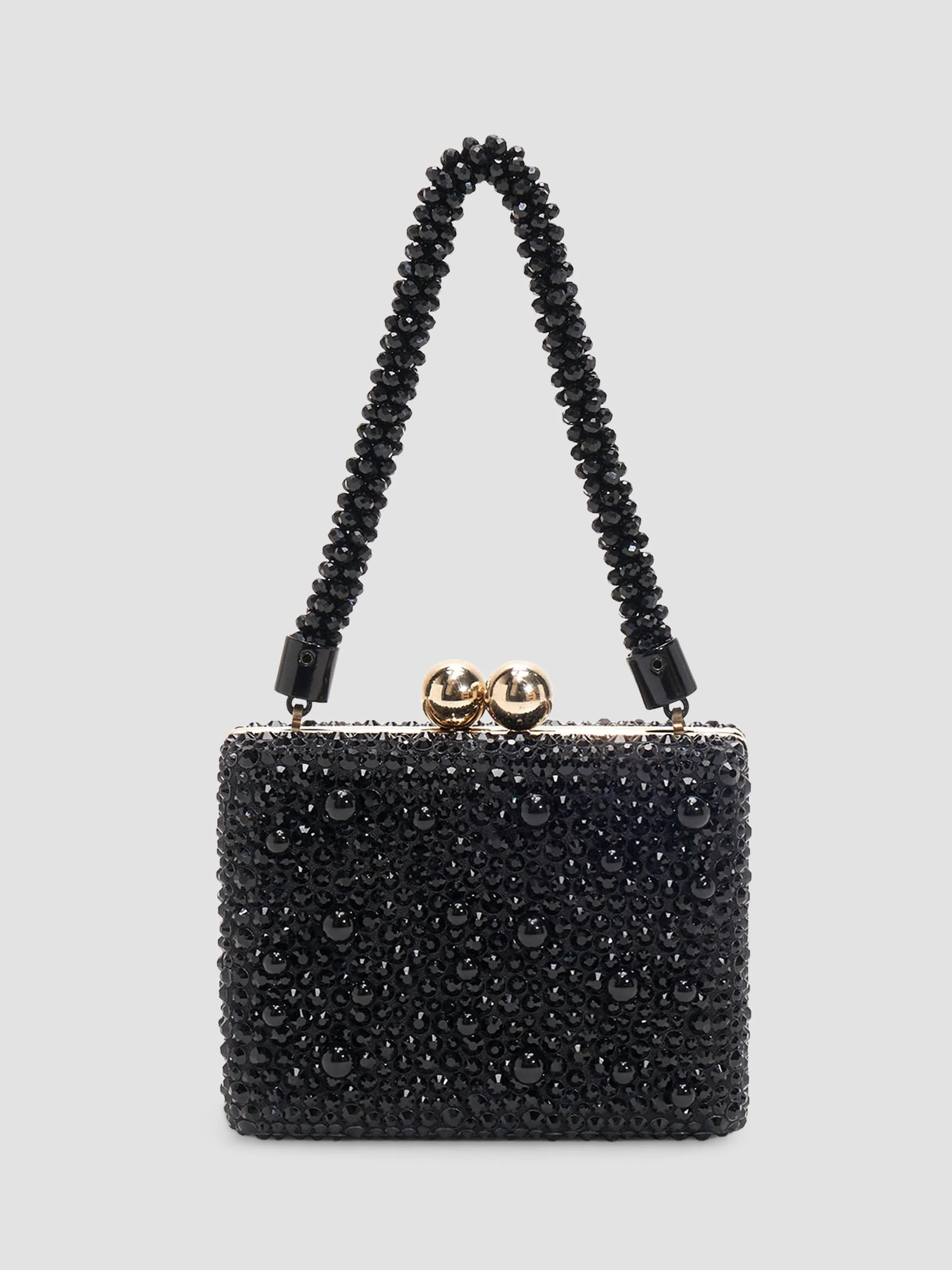 Women's Greta Crystal-Embellished Top Handle Bag - Black - 1
