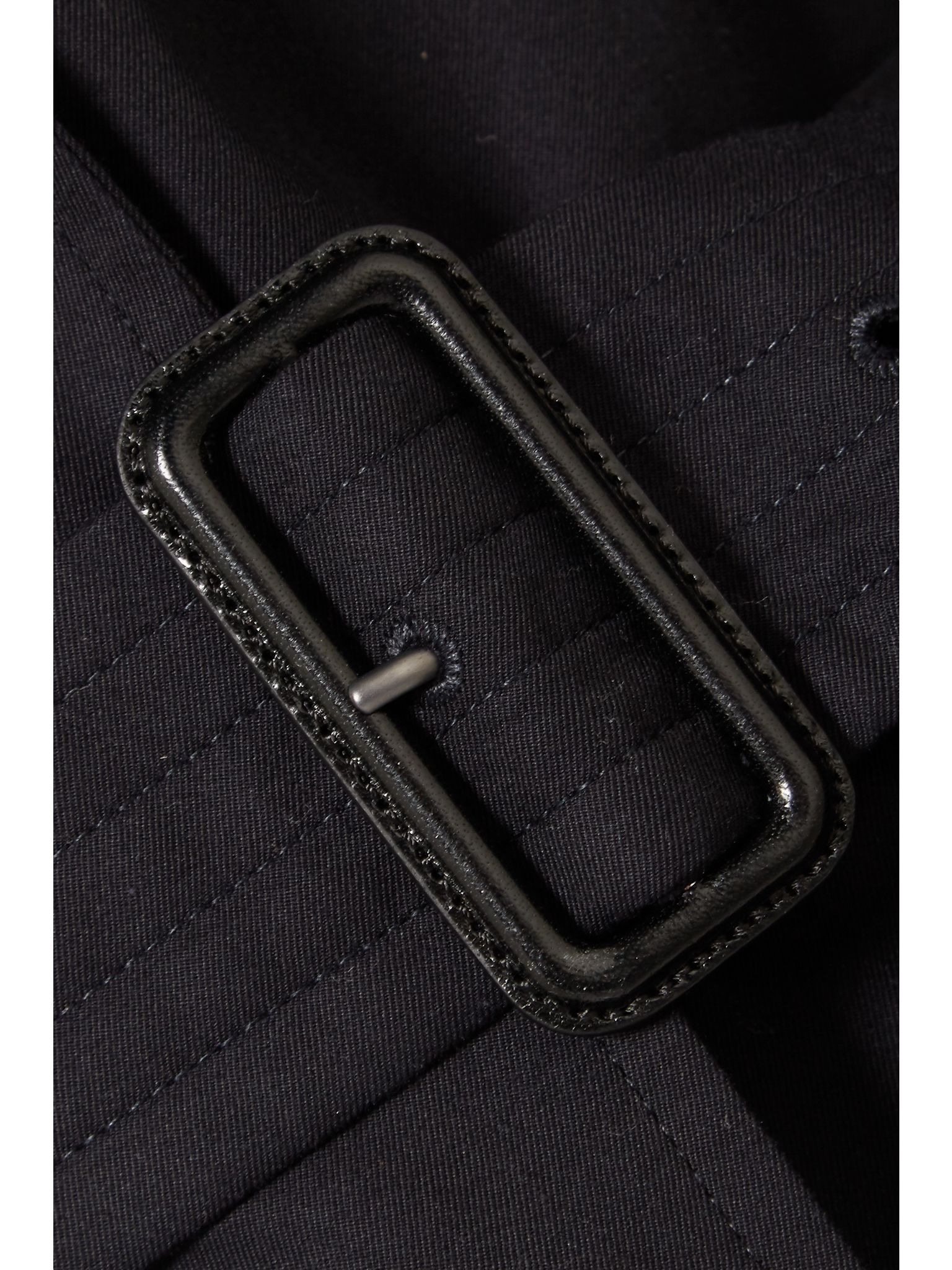 Kensington Long organic cotton-gabardine trench coat Black - 5