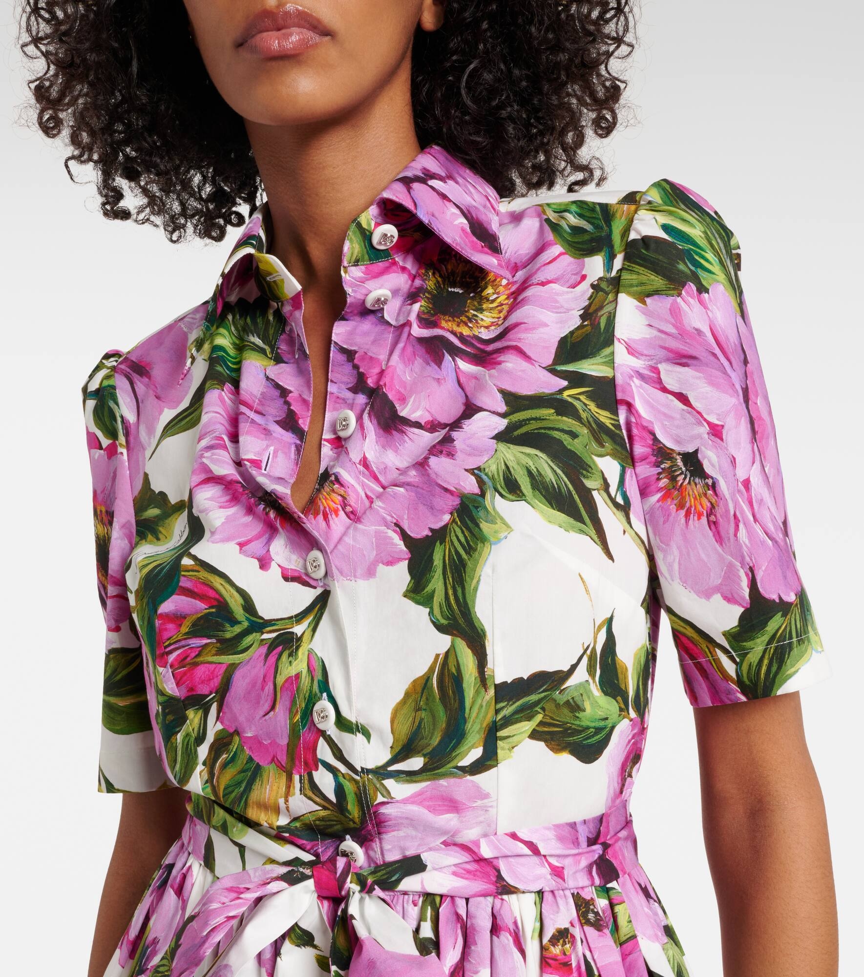 Floral cotton midi dress - 5