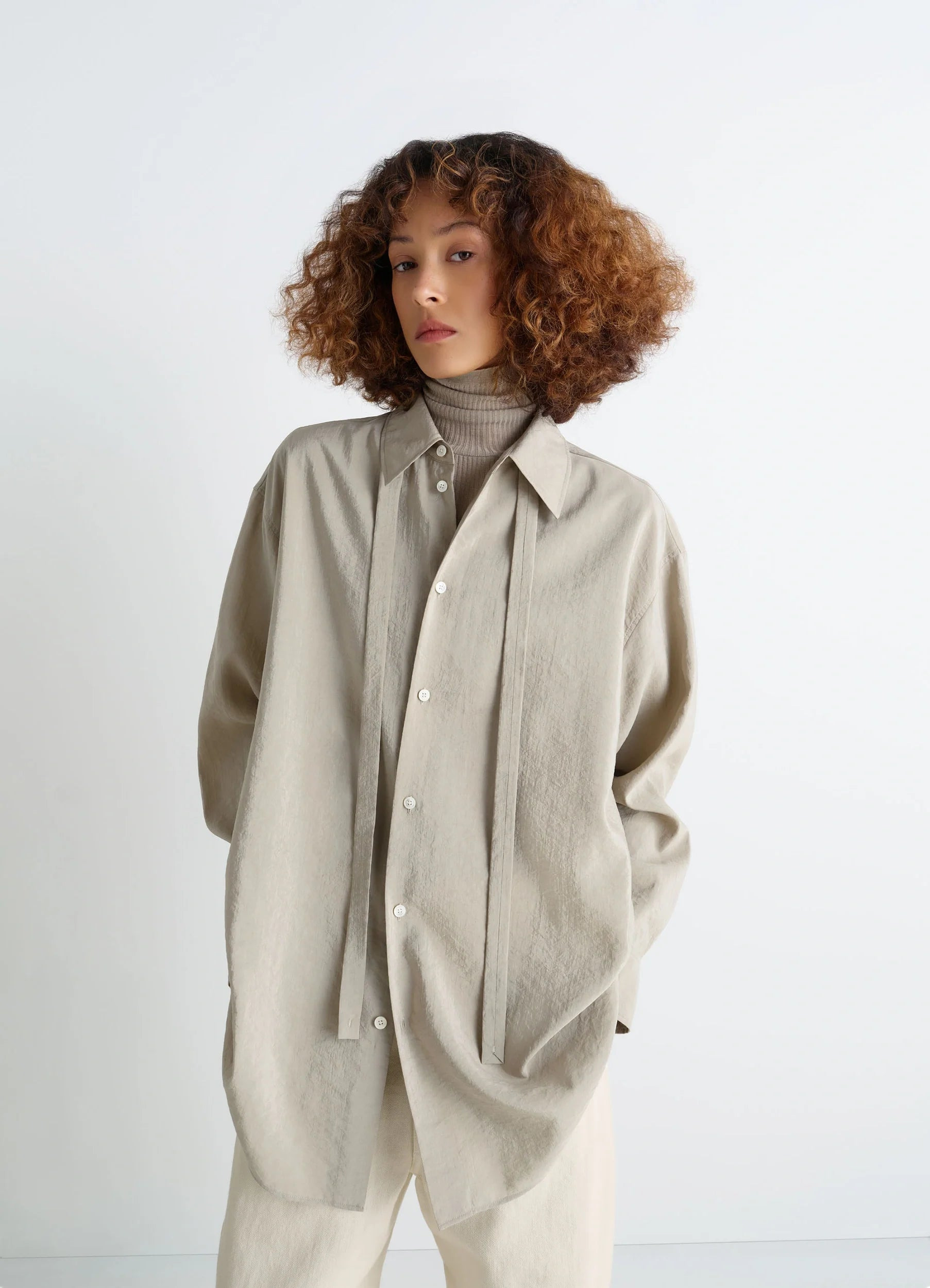 LONG SHIRT WITH TIE - 2