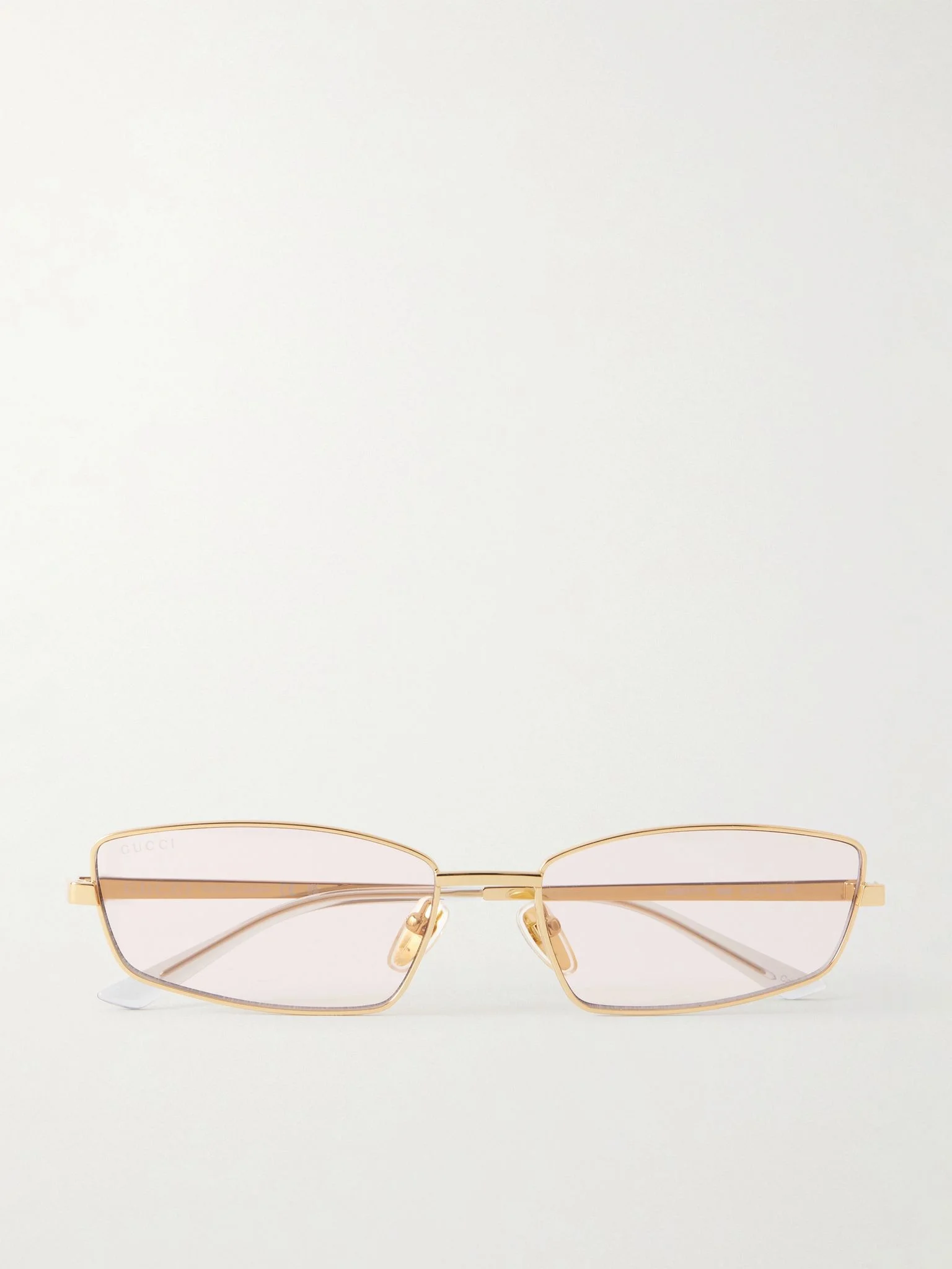 Square-Frame Gold-Tone Metal Sunglasses Gold - 1