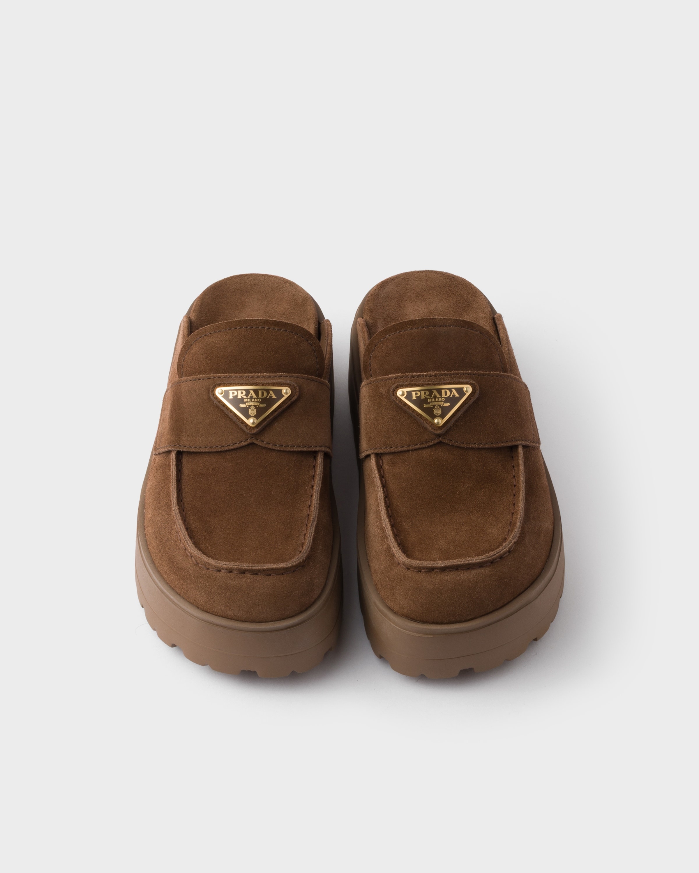 Suede flatform mules - 3