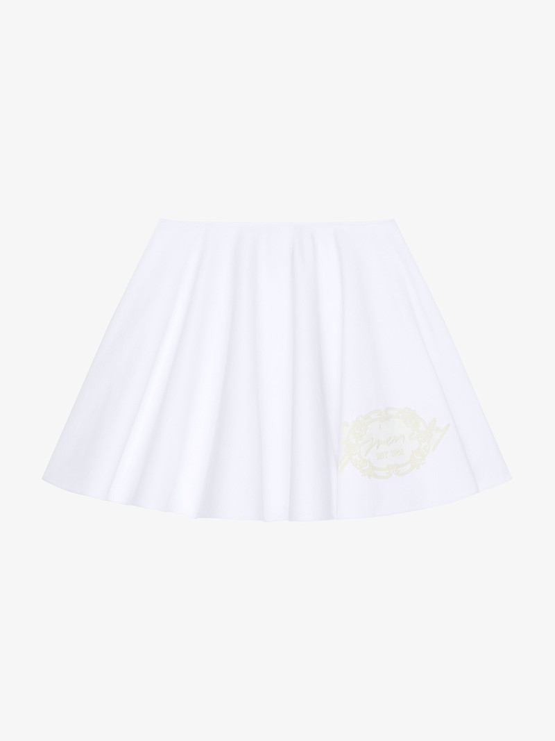 SKIRT IN COTTON WITH GIVENCHY MEDALLION - 1