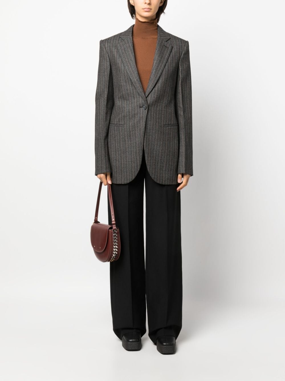 straight-leg wool trousers - 4
