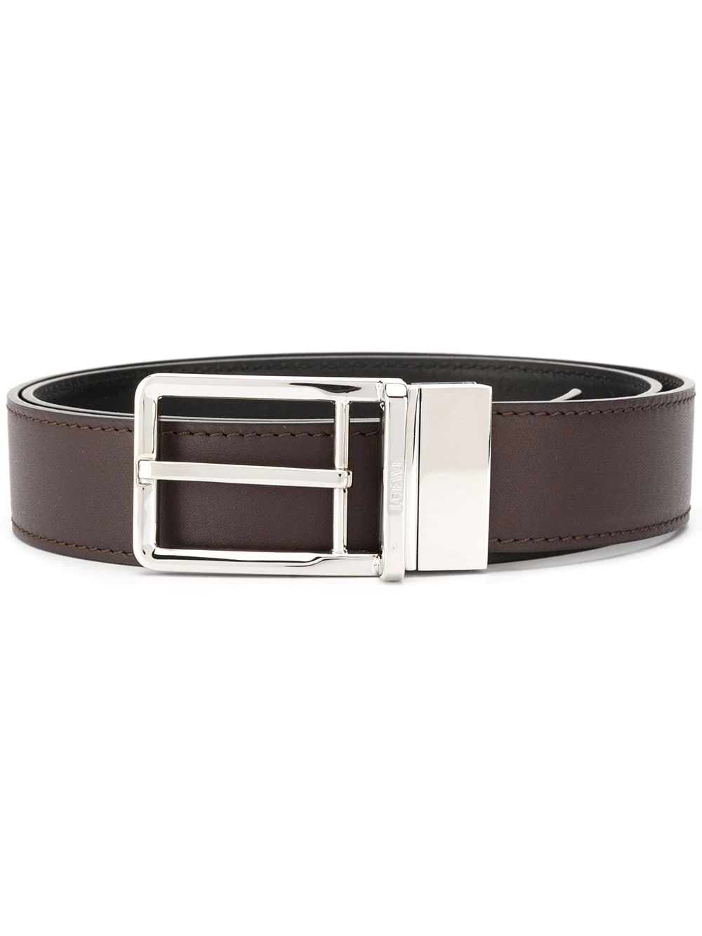 buckle grained belt - 1