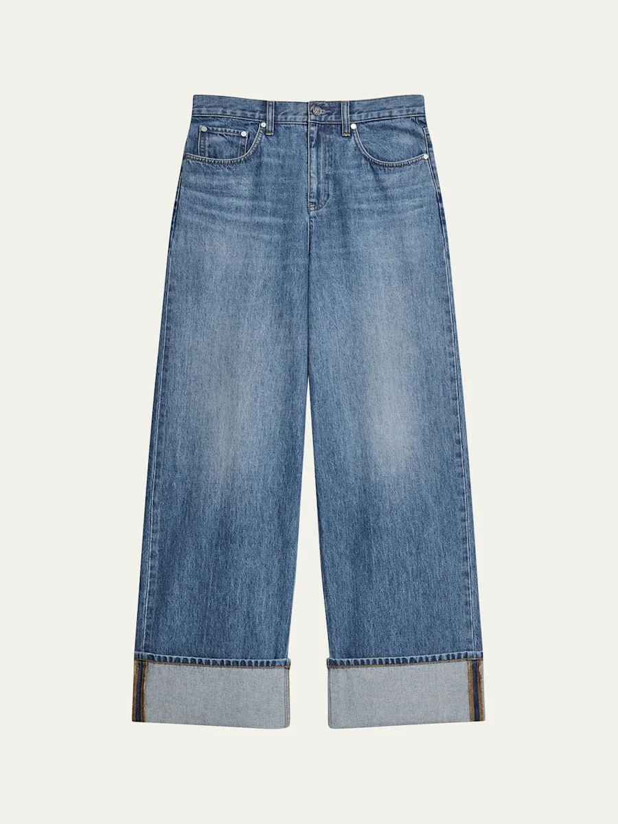 Low-Rise Drop Jeans - 1