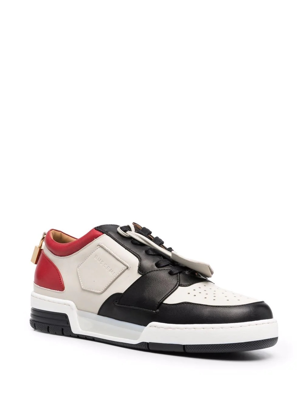 padlock-detail low top sneakers - 2