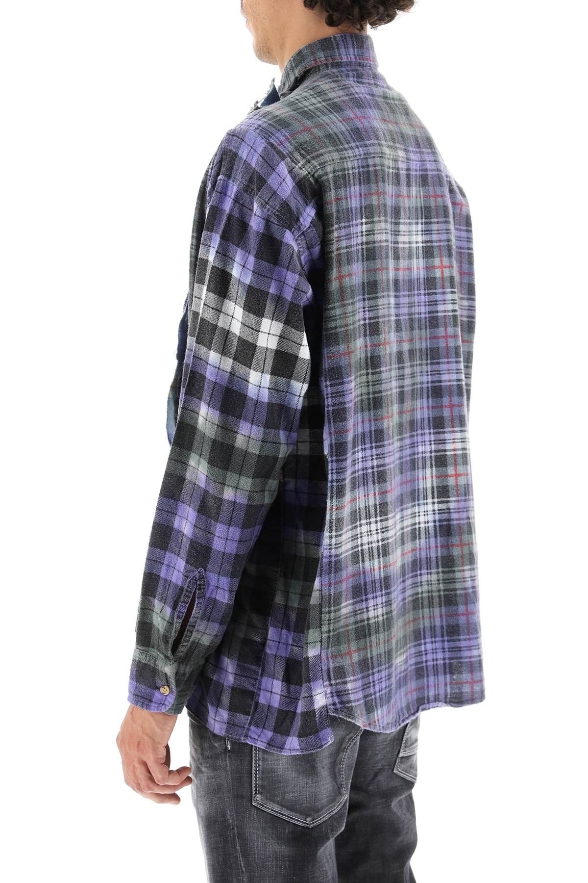 'REBUILD' PATCHWORK FLANNEL SHIRT NEEDLES - 4