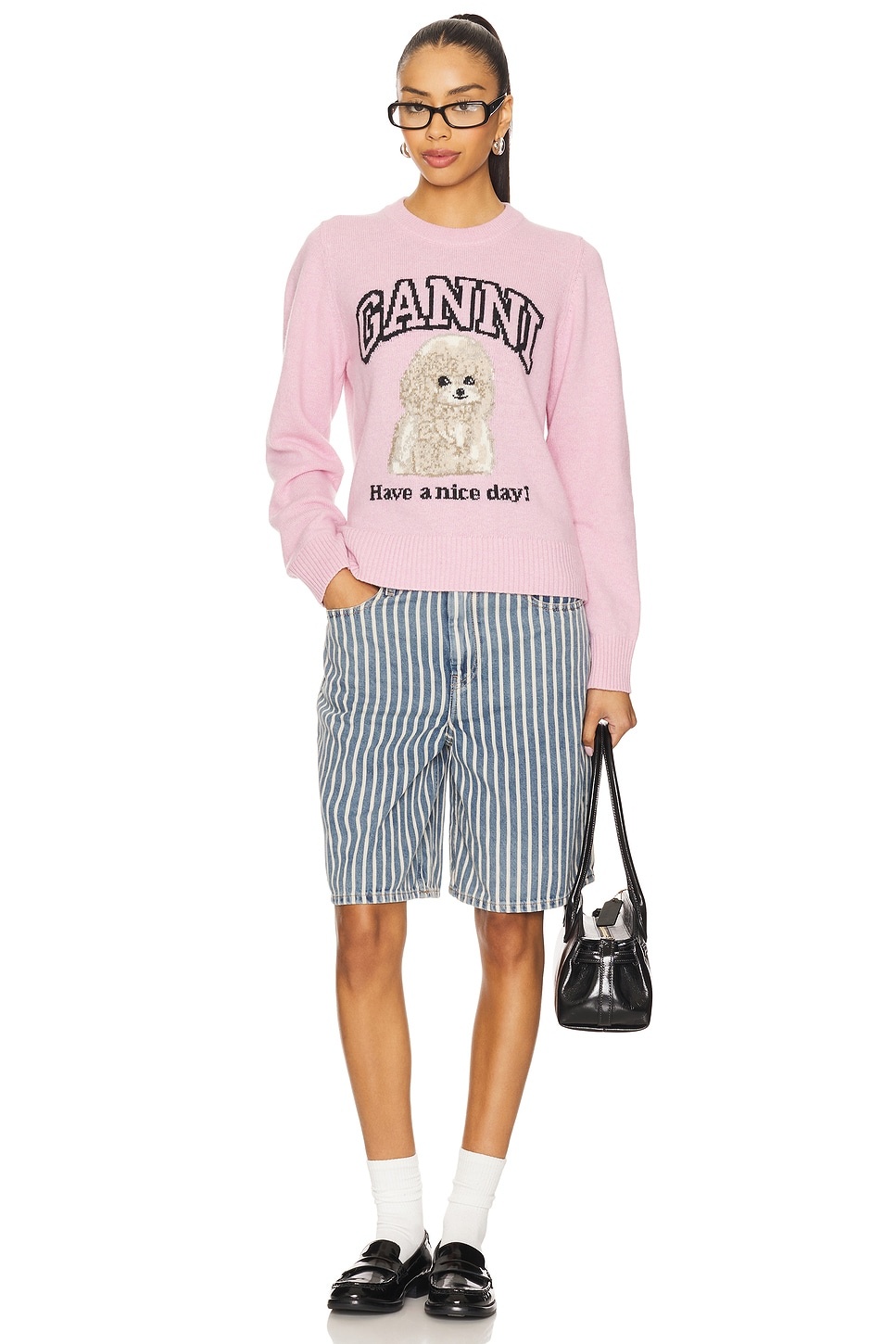 Graphic Wool Mix Poodle Crewneck - 4