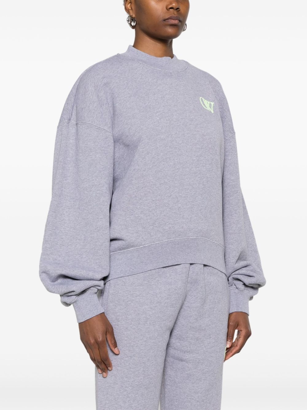 logo-embroidered sweatshirt - 3