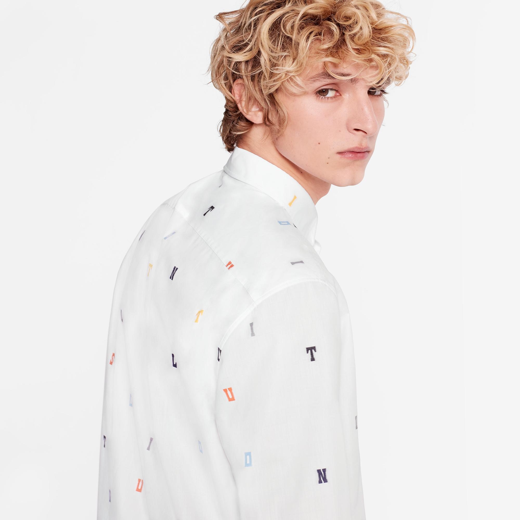 Regular Shirt With DNA Collar Fil Coupé  - 5