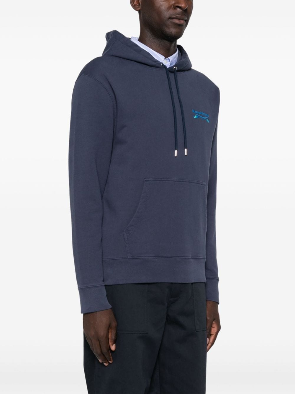 Oars logo-embroidered hoodie - 3