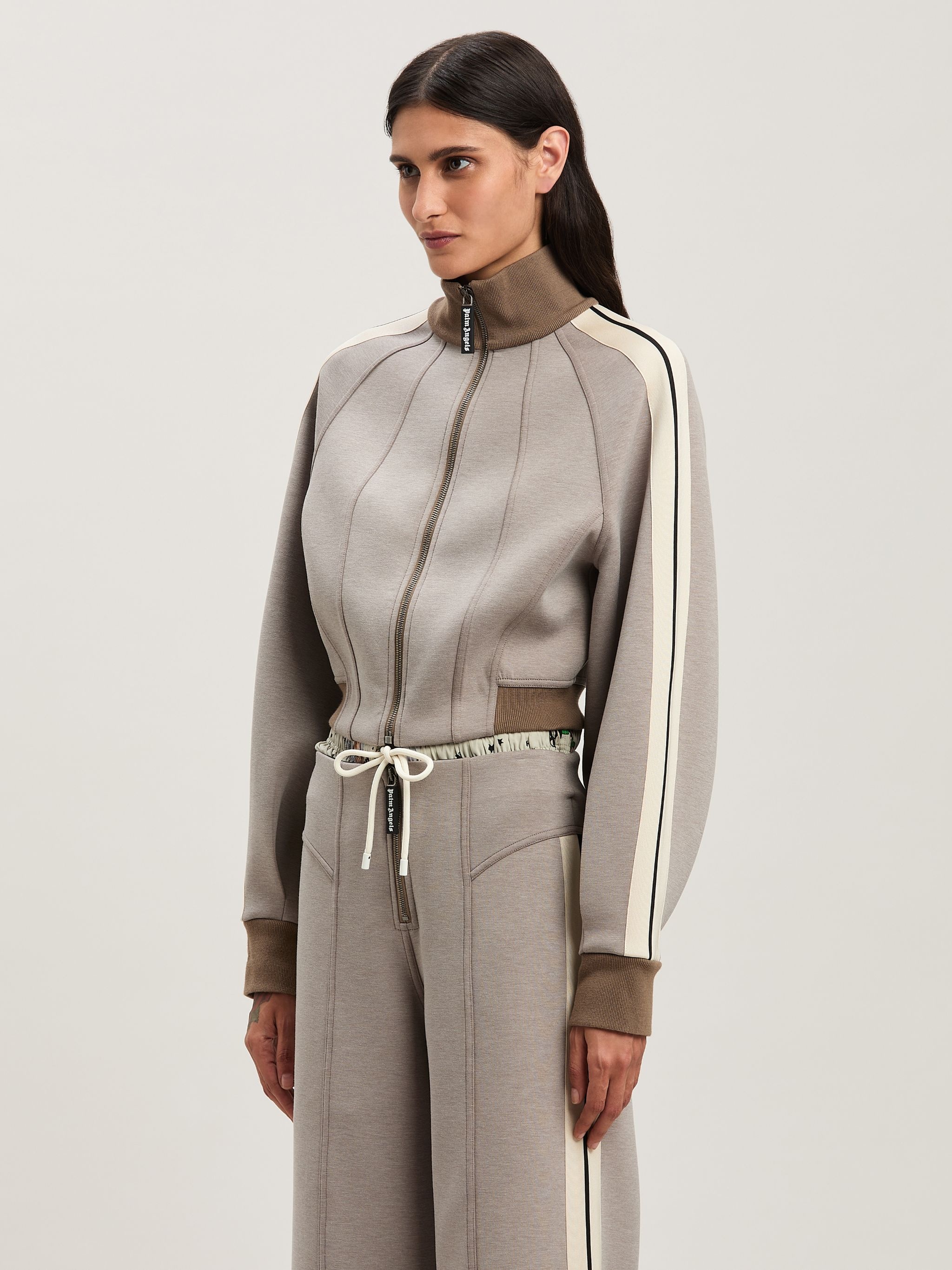 Neoprene cropped track jacket - 4