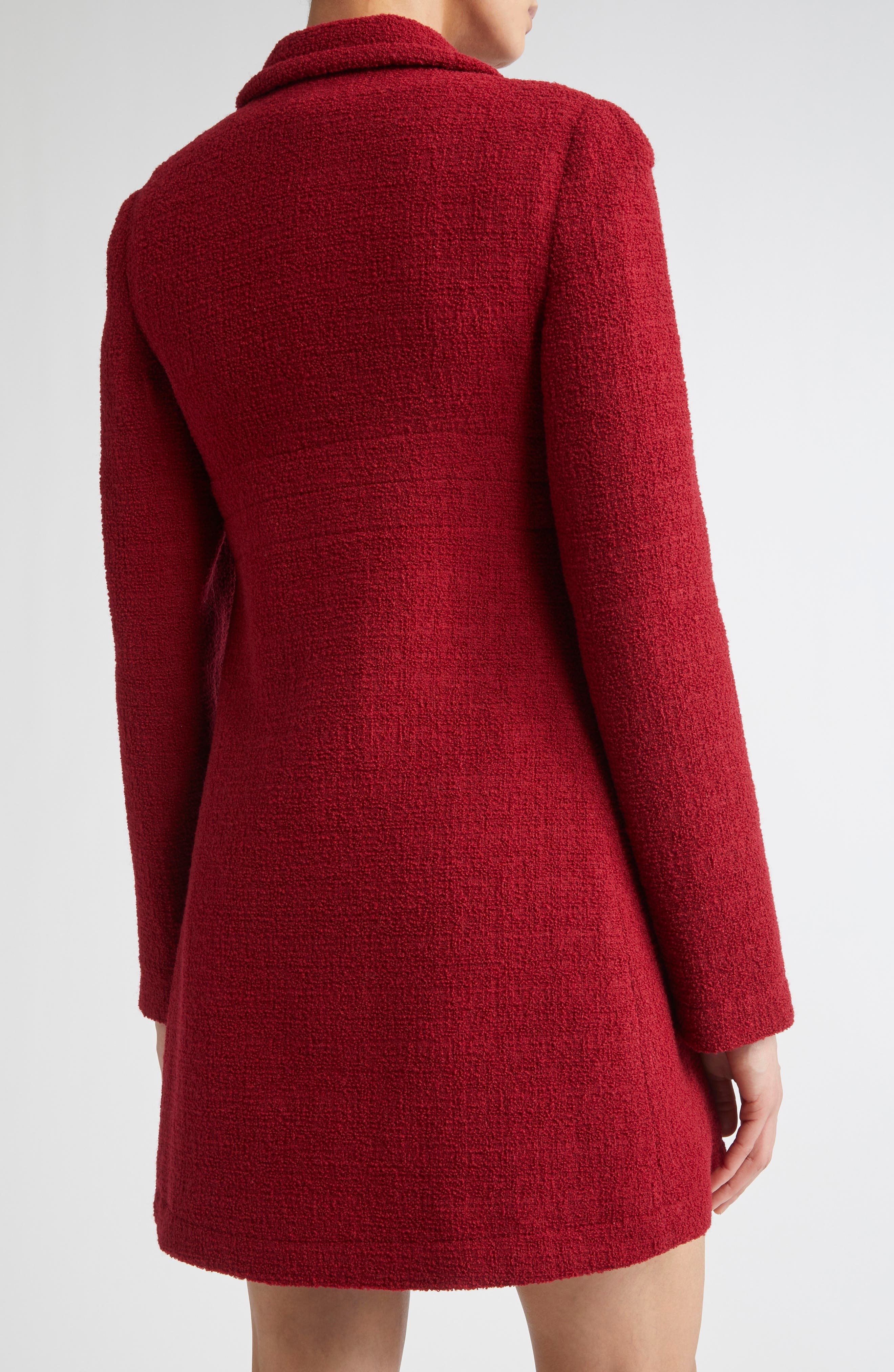 Giambattista Valli Double Breasted Wool Blend Bouclé Jacket in Titan Red at Nordstrom - 3