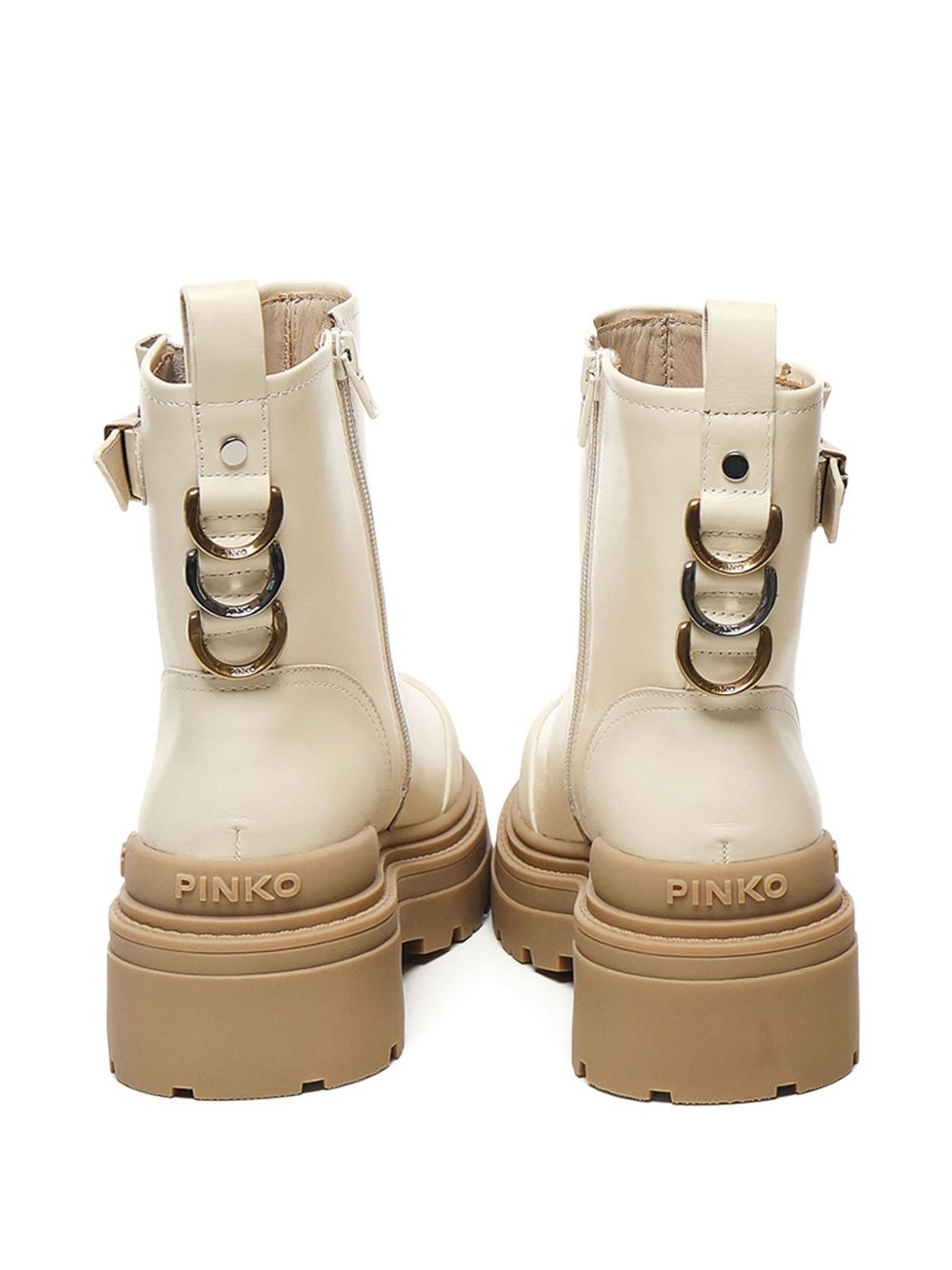 buckle-detail platform boots - 4