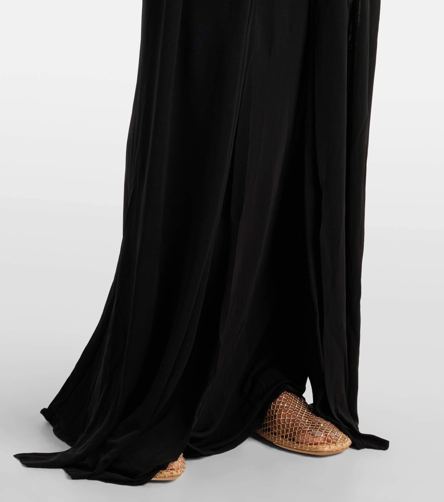 Trapeze draped jersey gown - 5