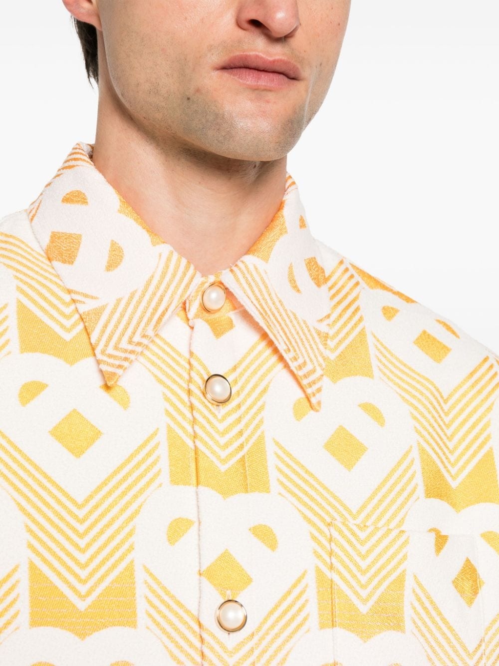 terrycloth-effect shirt jacket - 5