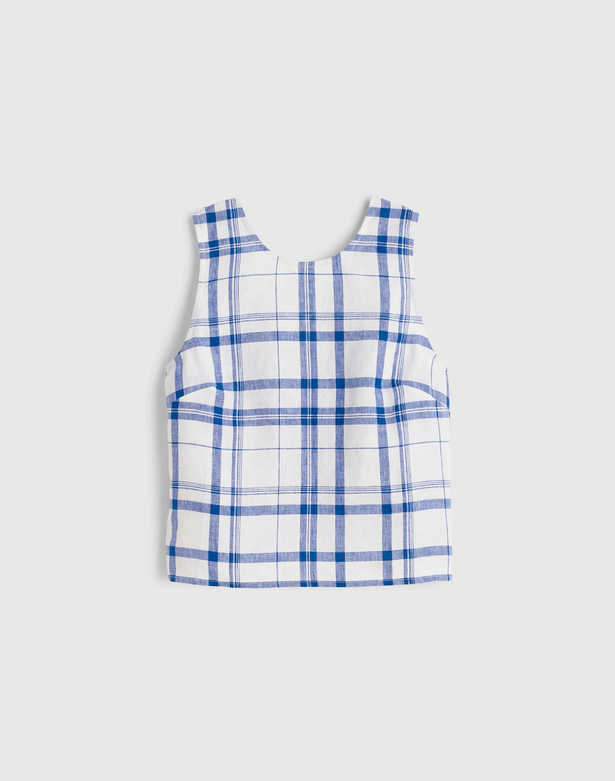 Tie-Back Shell Top in 100% Linen - 1