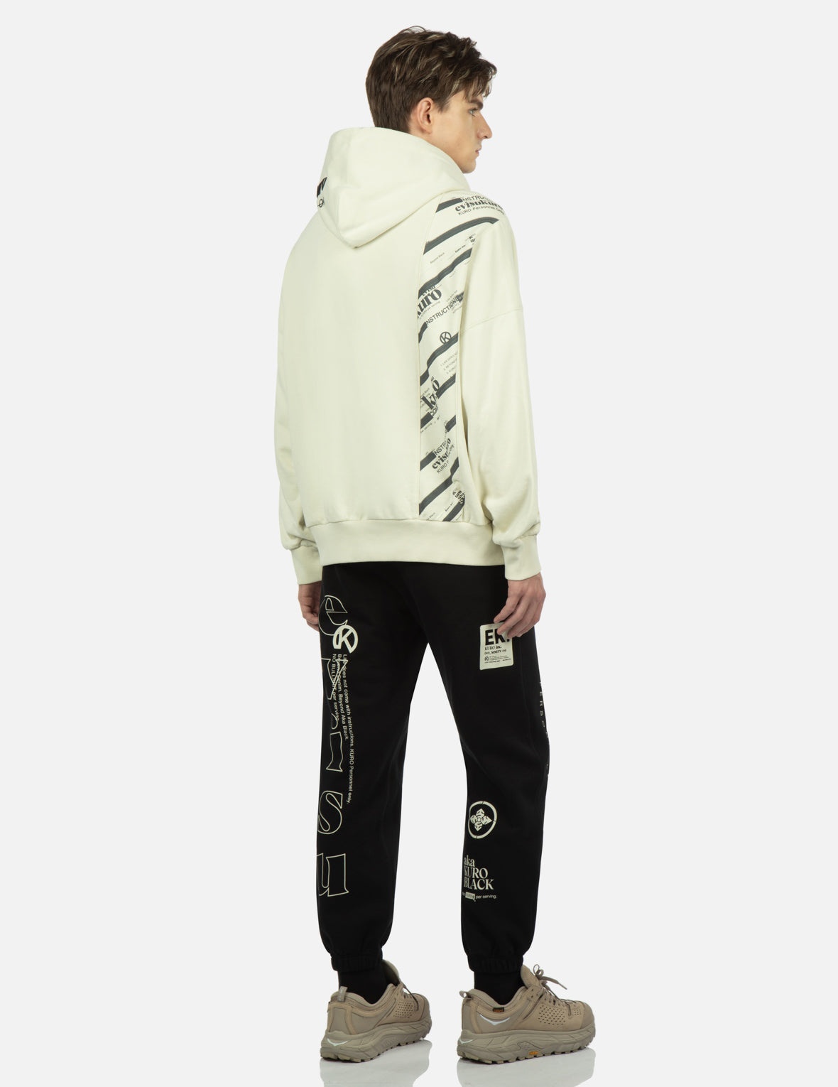 Logo Printed Pannel Hoodie - 3