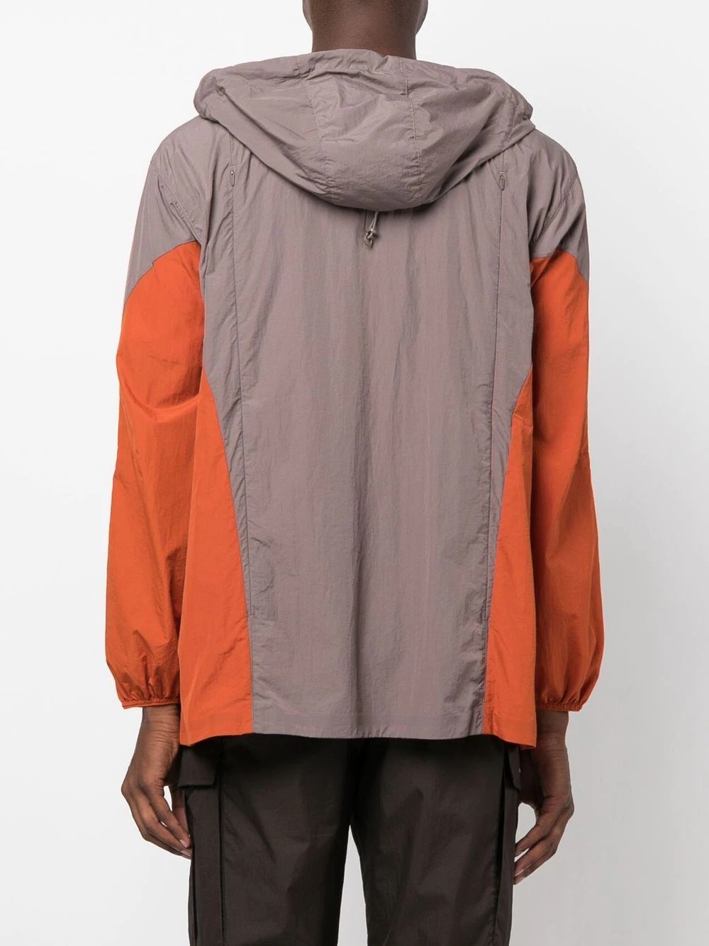 colour-block hooded jacket - 4