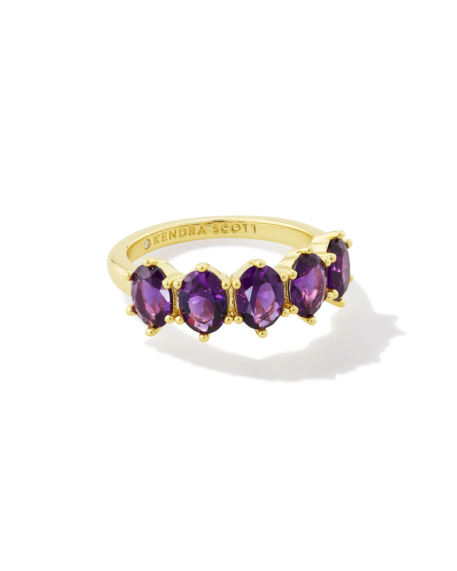 Cailin Gold Crystal February Band Ring - 1