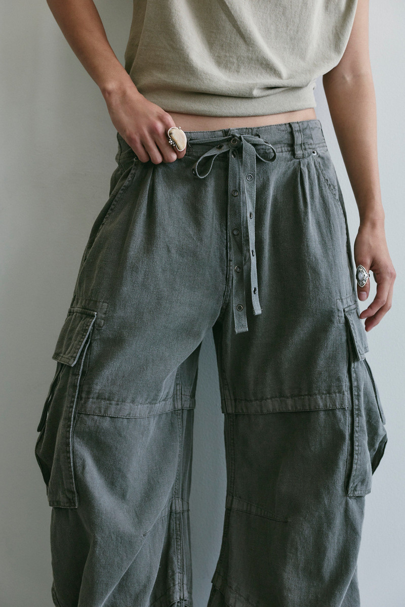 We The Free Reef Curved Linen Cargo Pants 3