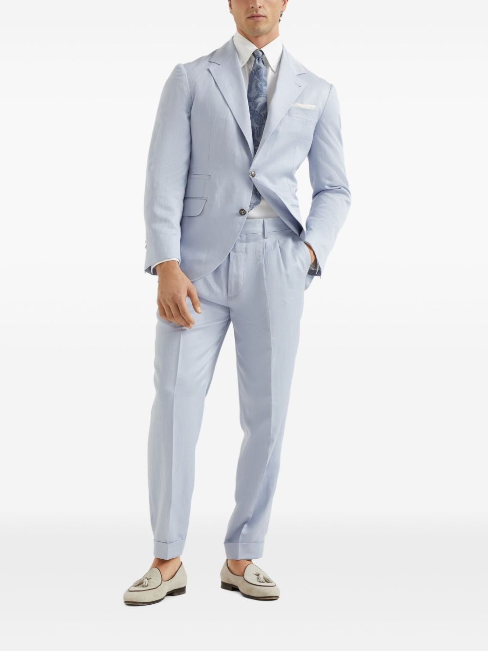 twill-weave blazer - 2