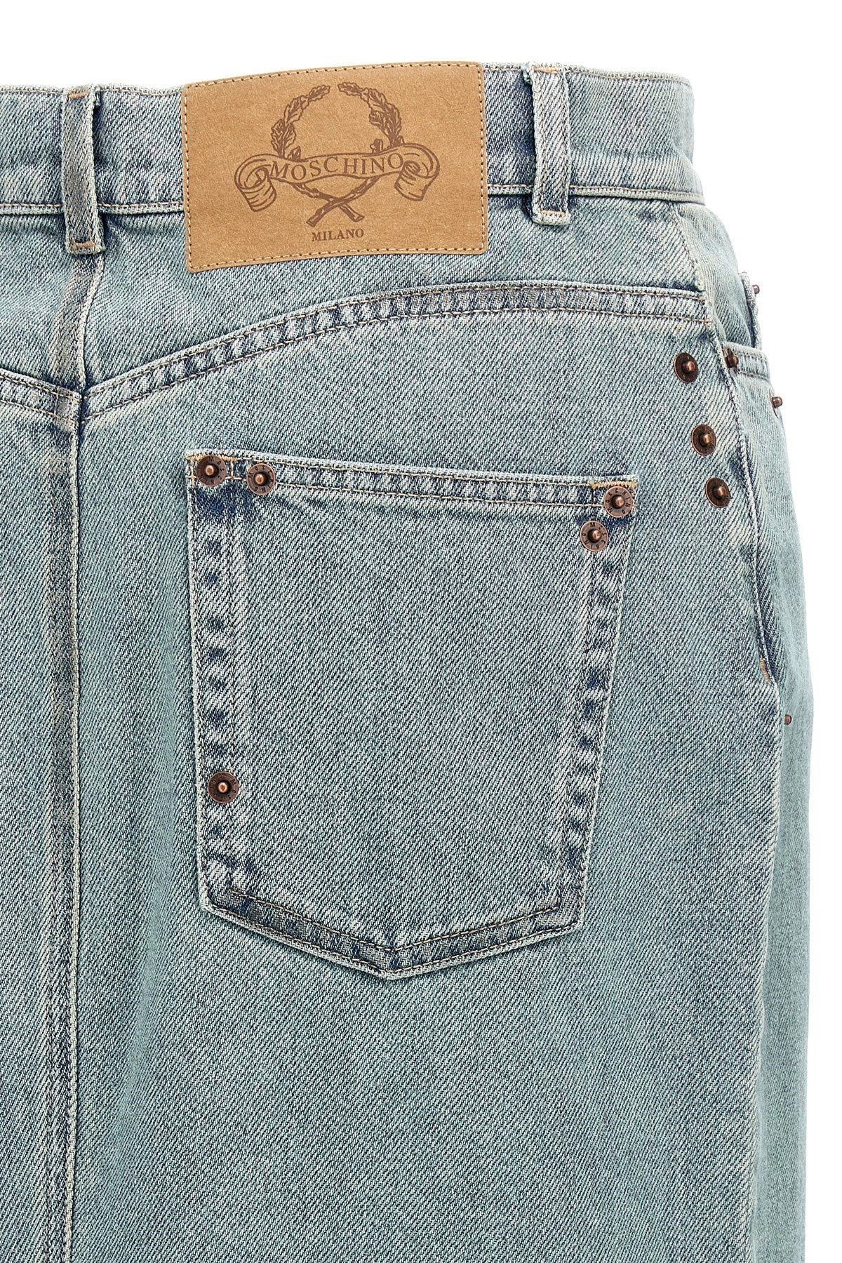 Rivets denim skirt - 5