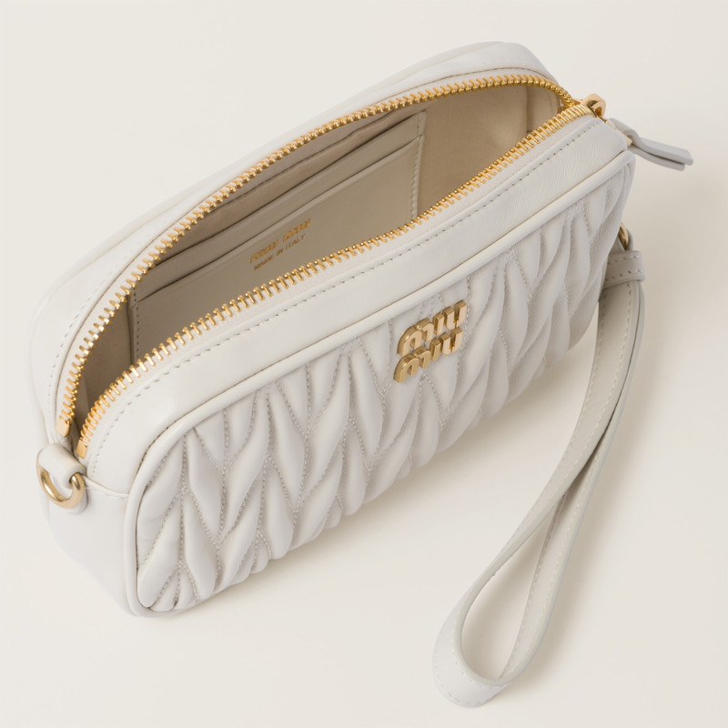 Matelassé nappa leather pouch 4