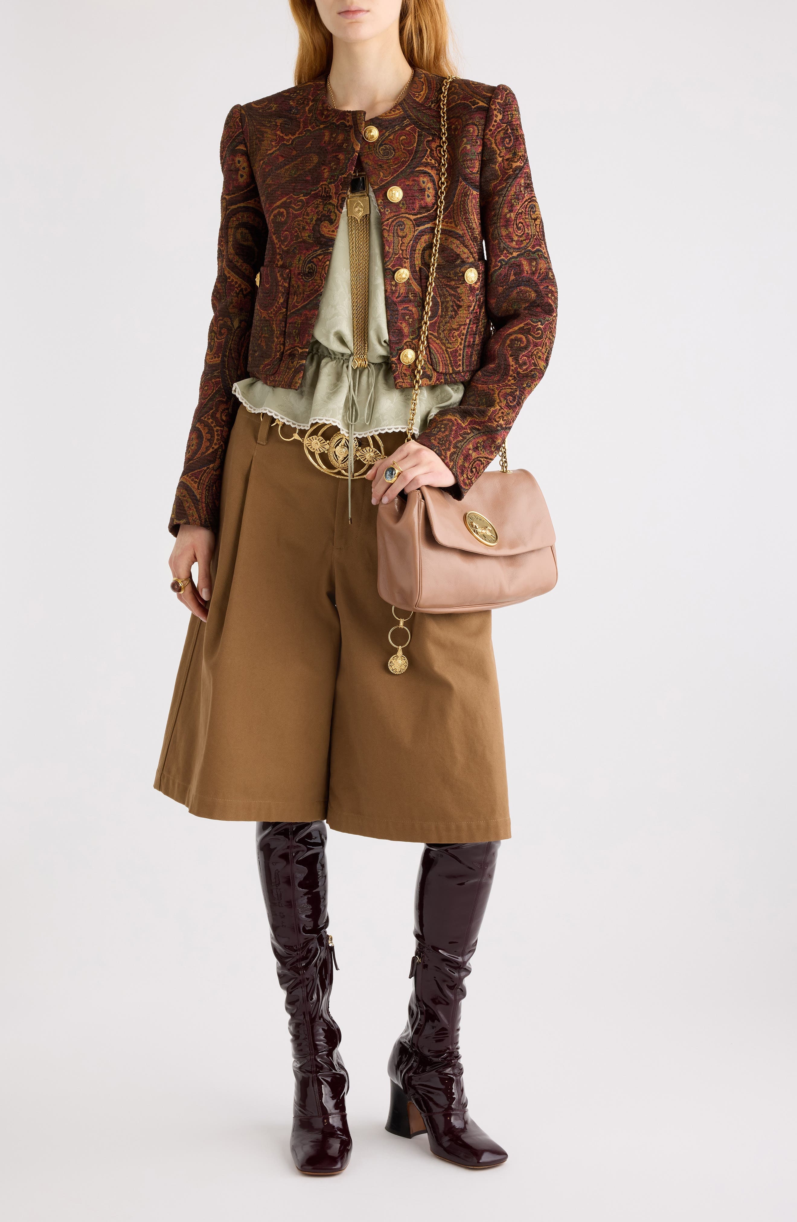 Chloé Paisley Tapestry Jacquard Jacket in Red Multi at Nordstrom - 2