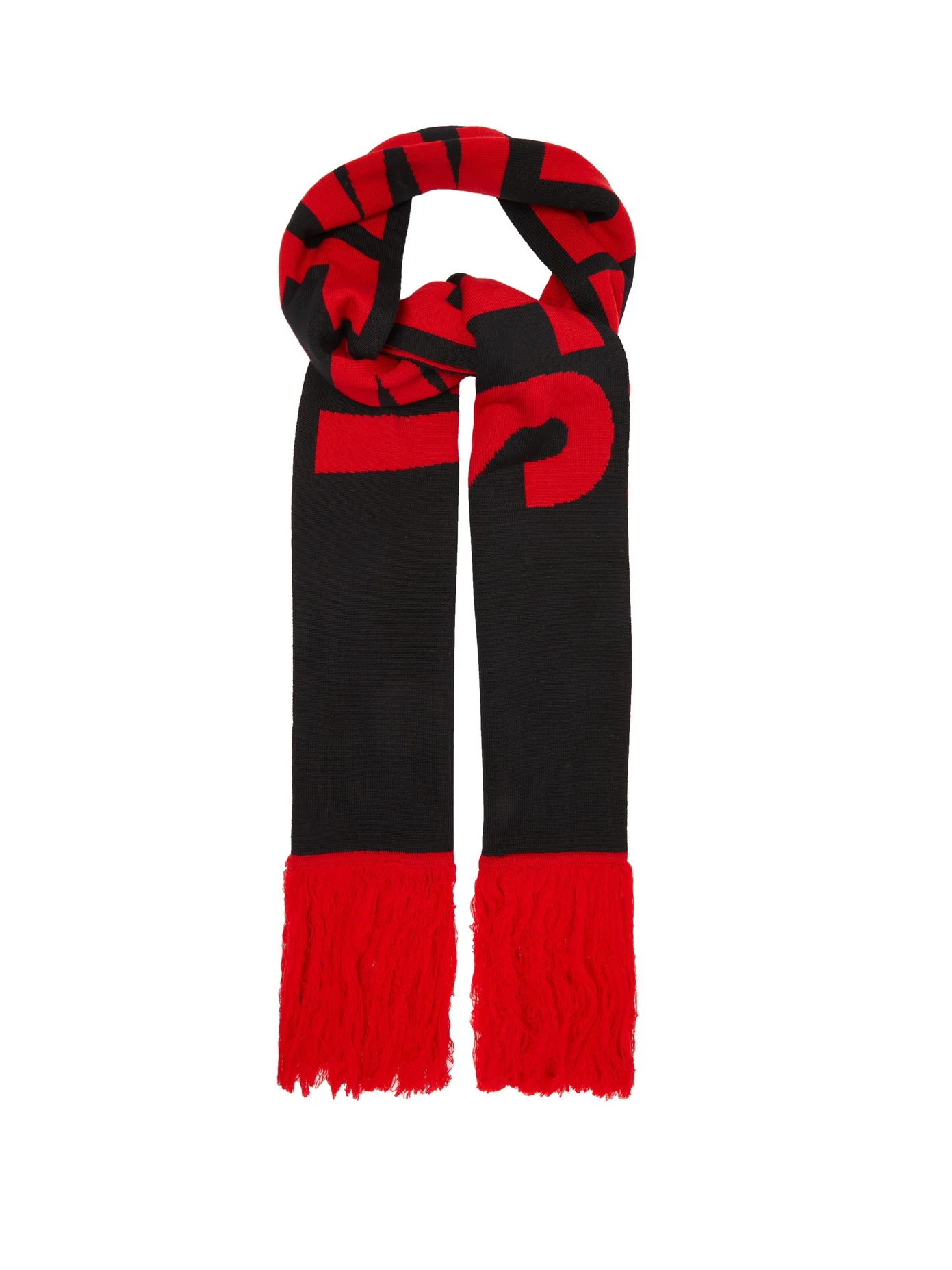 Logo-jacquard merino-wool scarf - 1