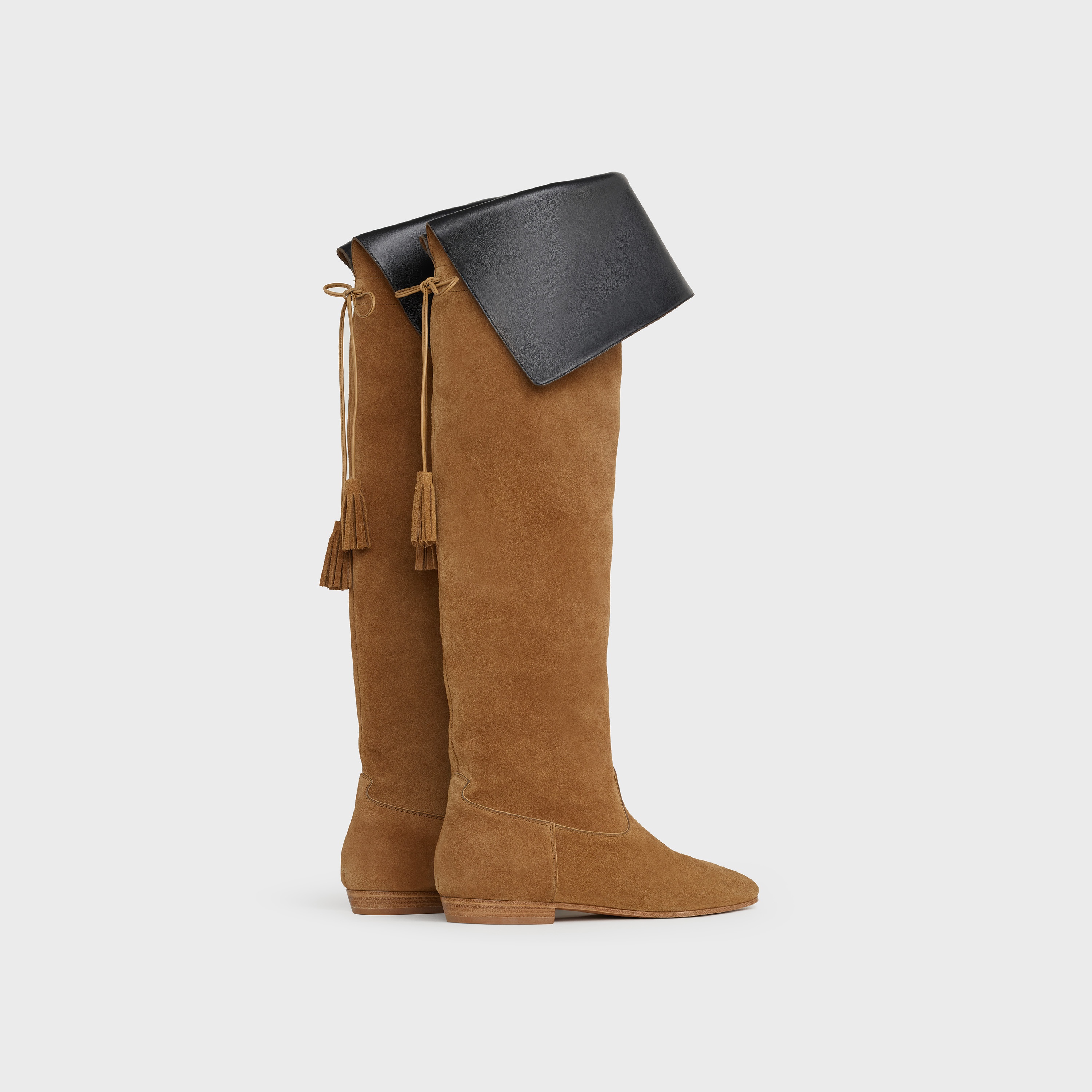 CHAT BOTTÉ OVER-THE-KNEE FLAT BOOT IN SUEDE CALFSKIN - 4