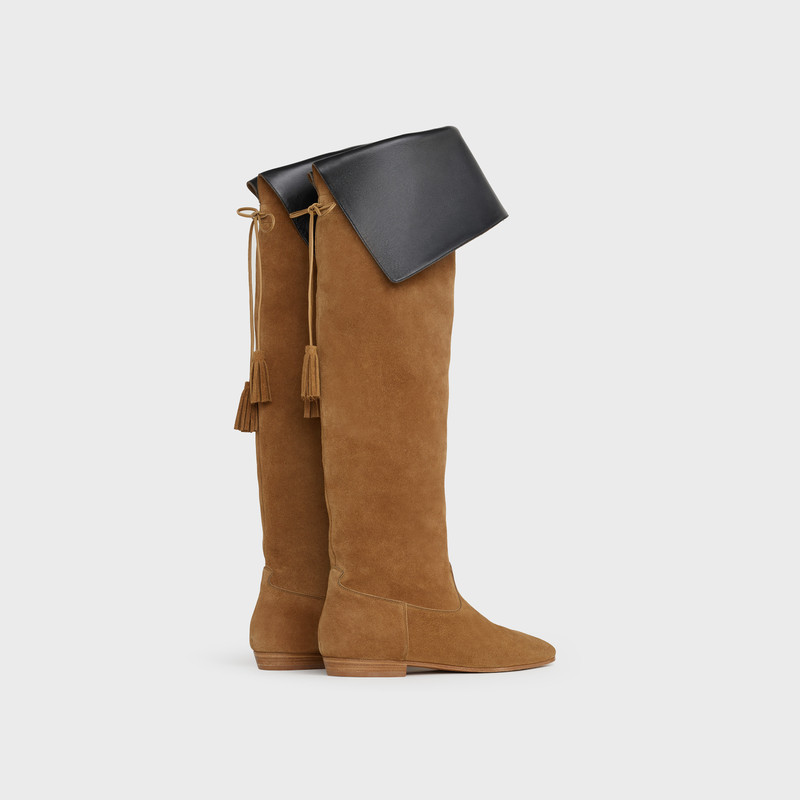 CHAT BOTTÉ OVER-THE-KNEE FLAT BOOT IN SUEDE CALFSKIN 4