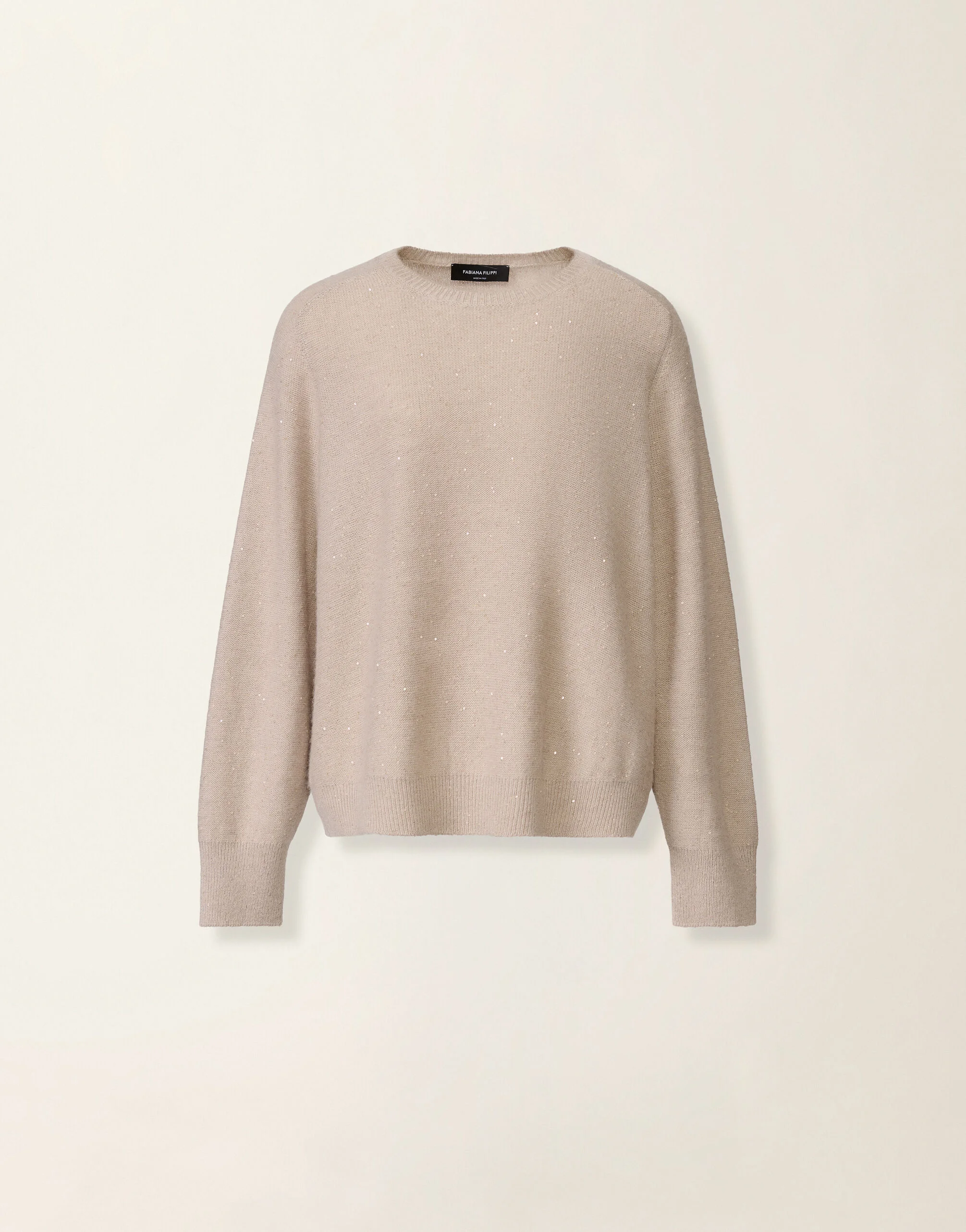 Wool and silk sweater with sequins - 1
